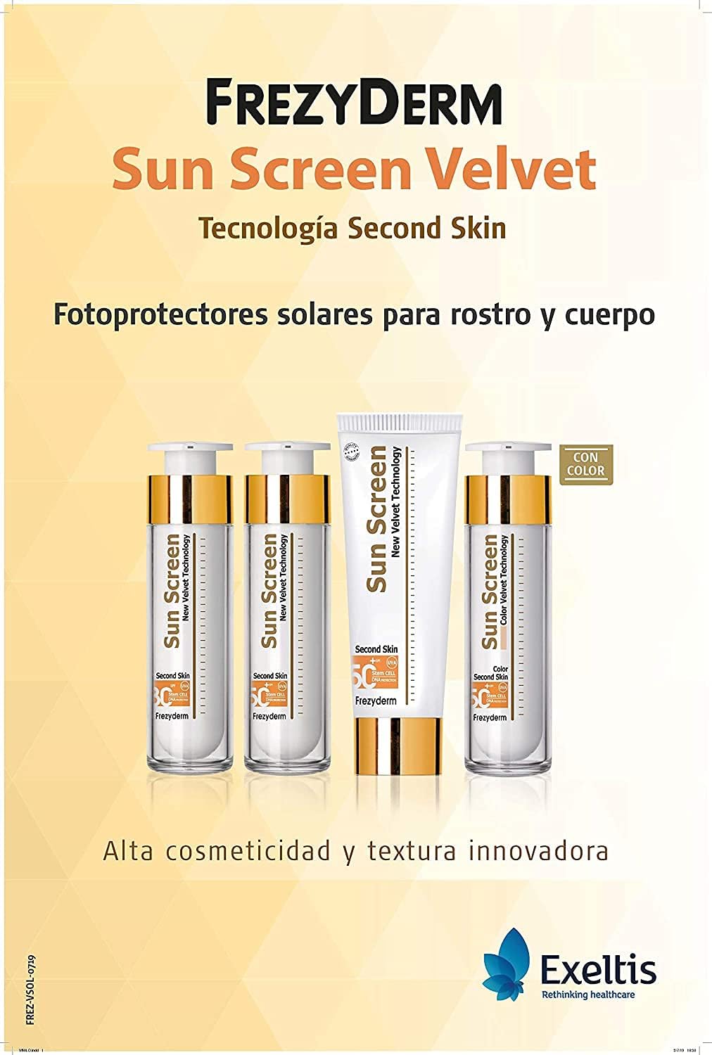 Frezyderm Sun Screen Velvet Facial Sunscreen Cream SPF 30 (velvety texture, prevents photoaging), 50ml