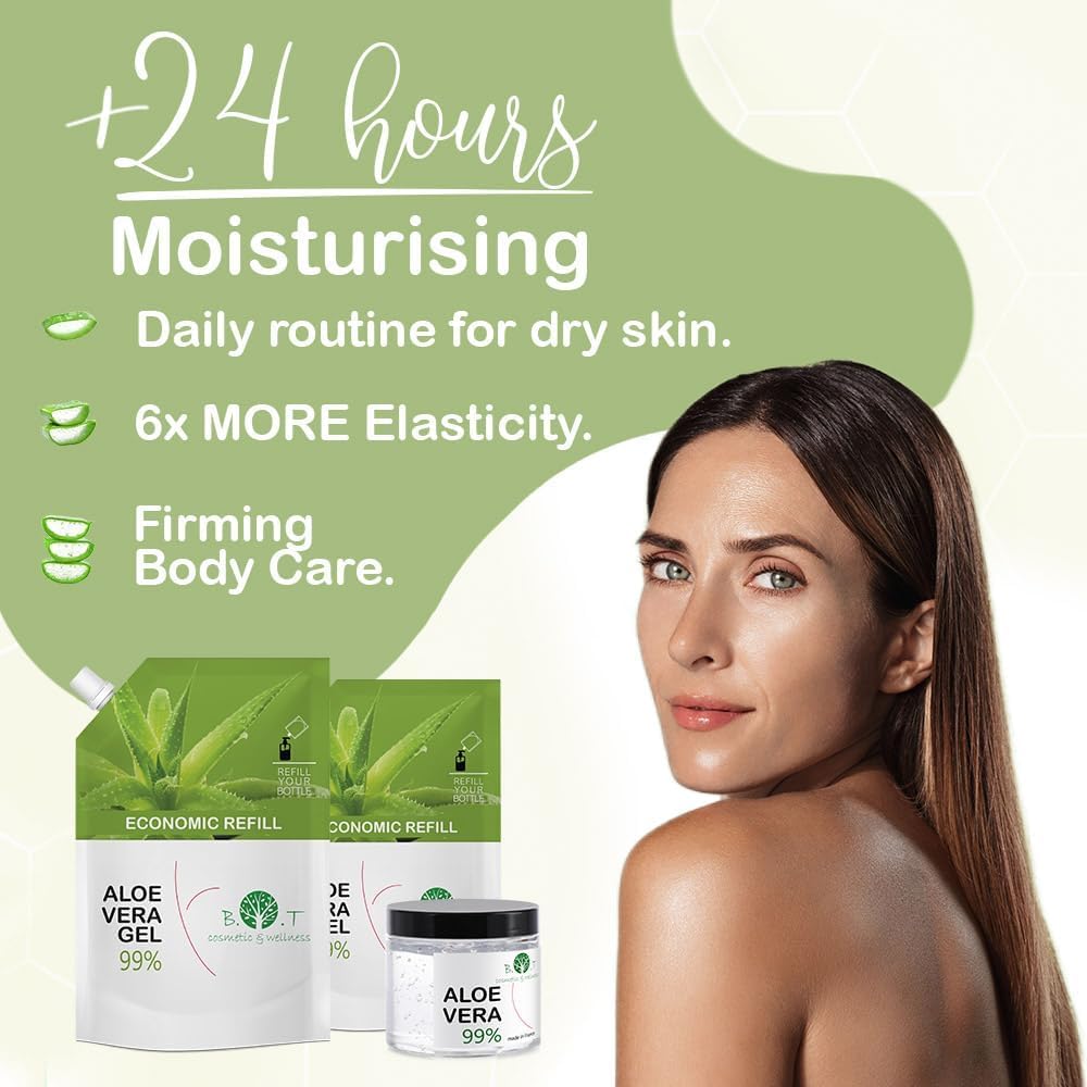 Gel de Aloe Vera 100% Puro y Natural 500ml - Hidratante y Calmante