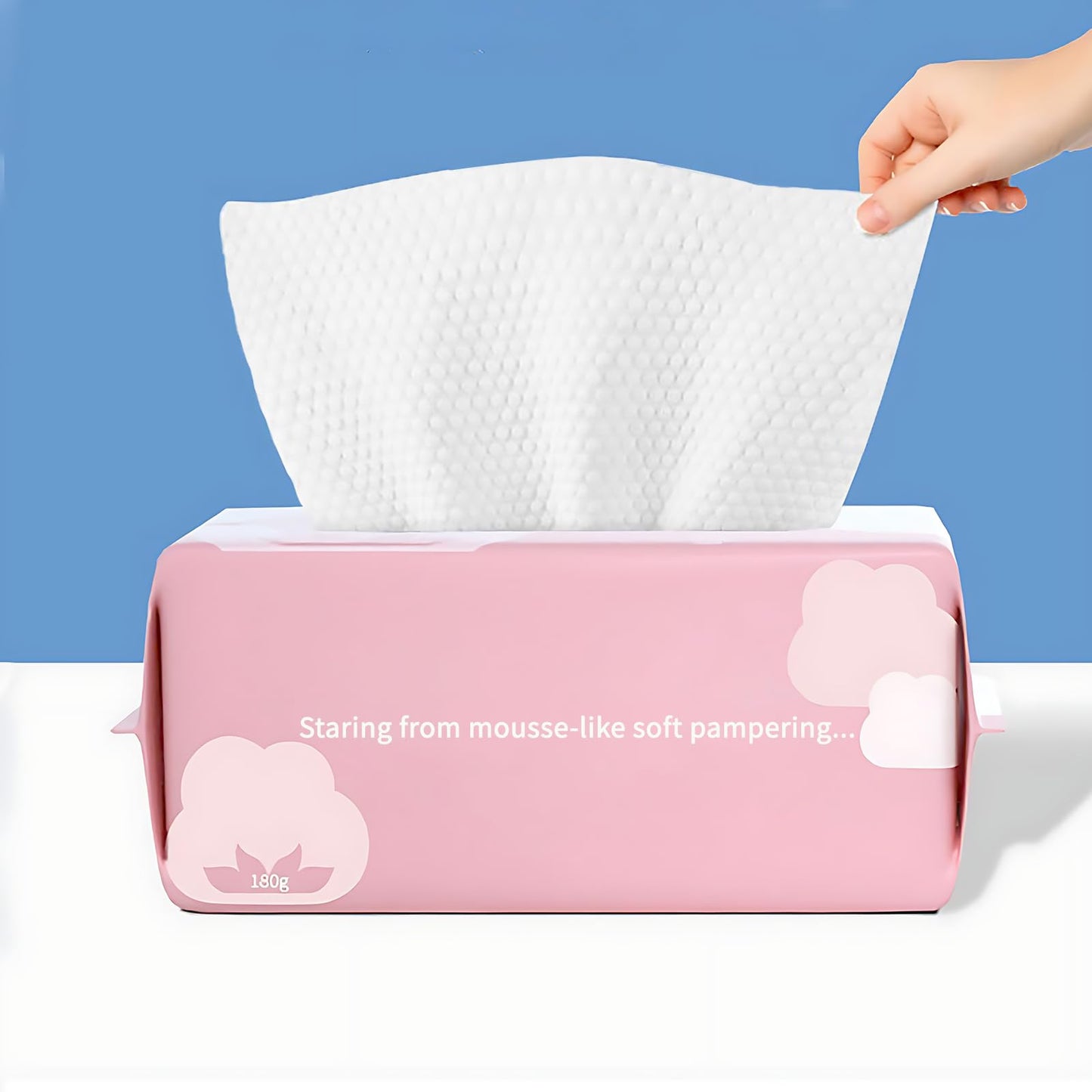 Disposable Towels, 100 Disposable Facial Wipes, Units Deep Cleaning Dry Wipes, Suitable for Sensitive Skin, Makeup Remover Wipes