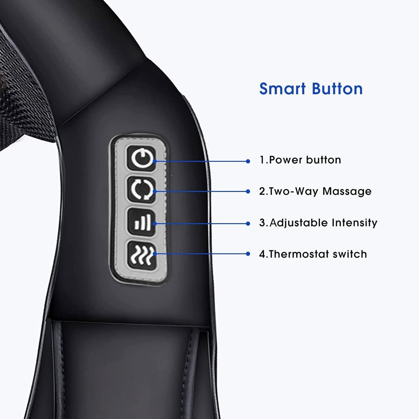 AERLANG Masajeador 4D para Cuello, Hombros y Espalda - Tejido Profundo, Calefacción, Uso en Casa, Oficina y Coche - Regalos para Mujeres y Hombres