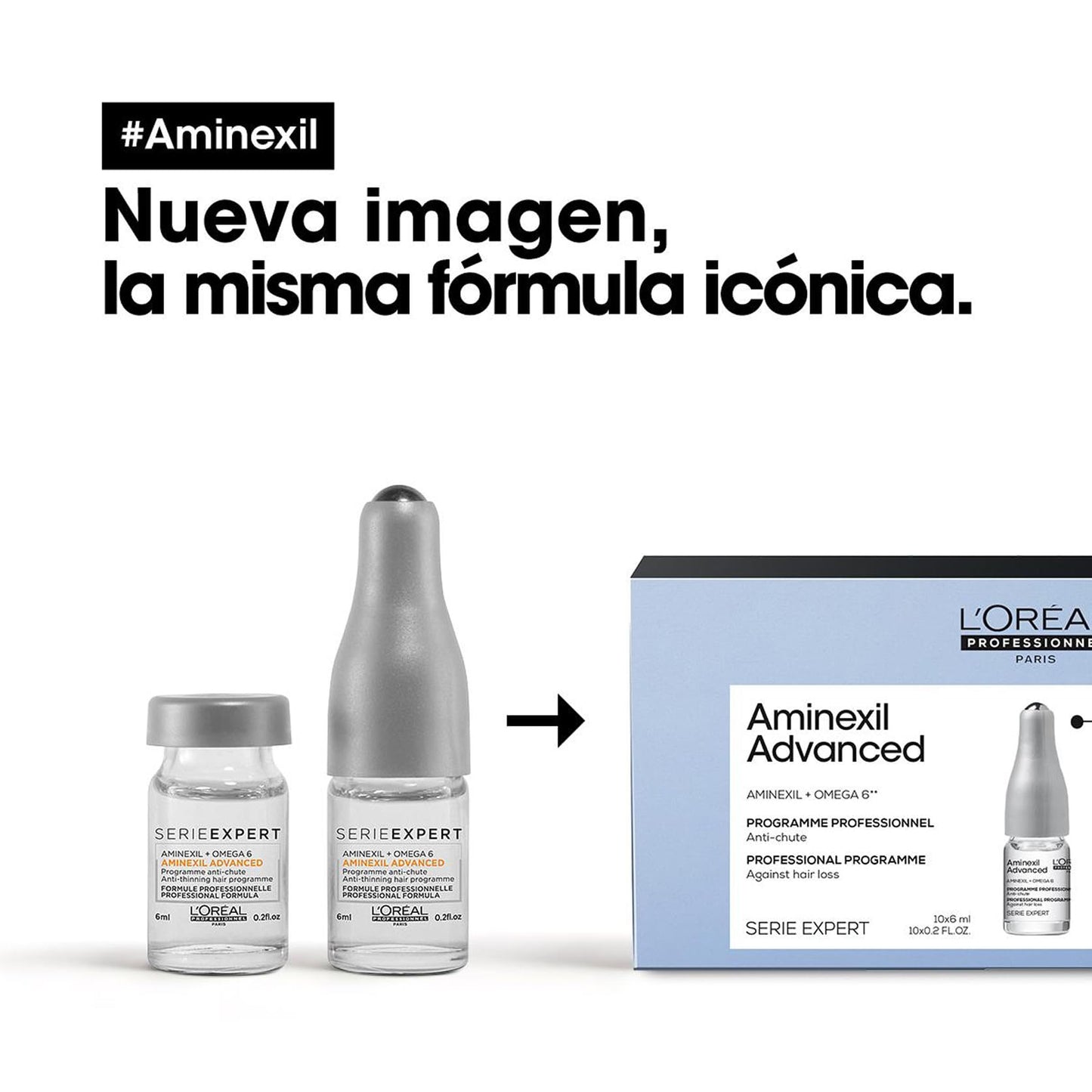 L'Oréal Aminexil Advanced - Tratamiento Anticaída Capilar 10x6ml