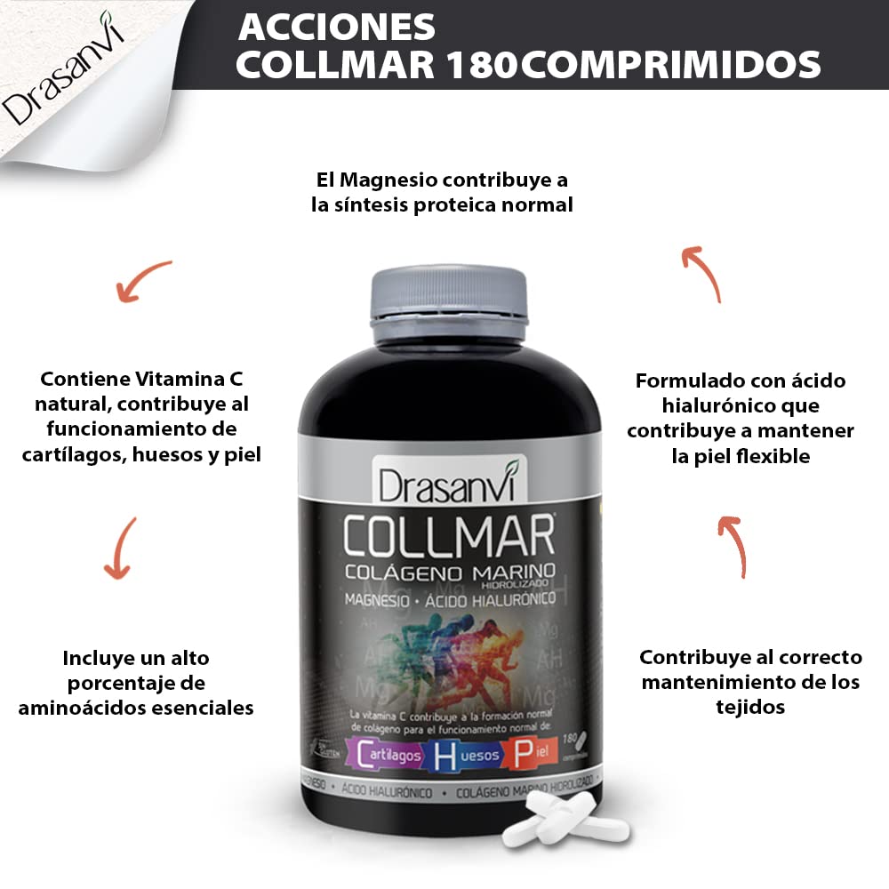 Colágeno Marino Hidrolizado Drasanvi - Con Magnesio y Ácido Hialurónico
