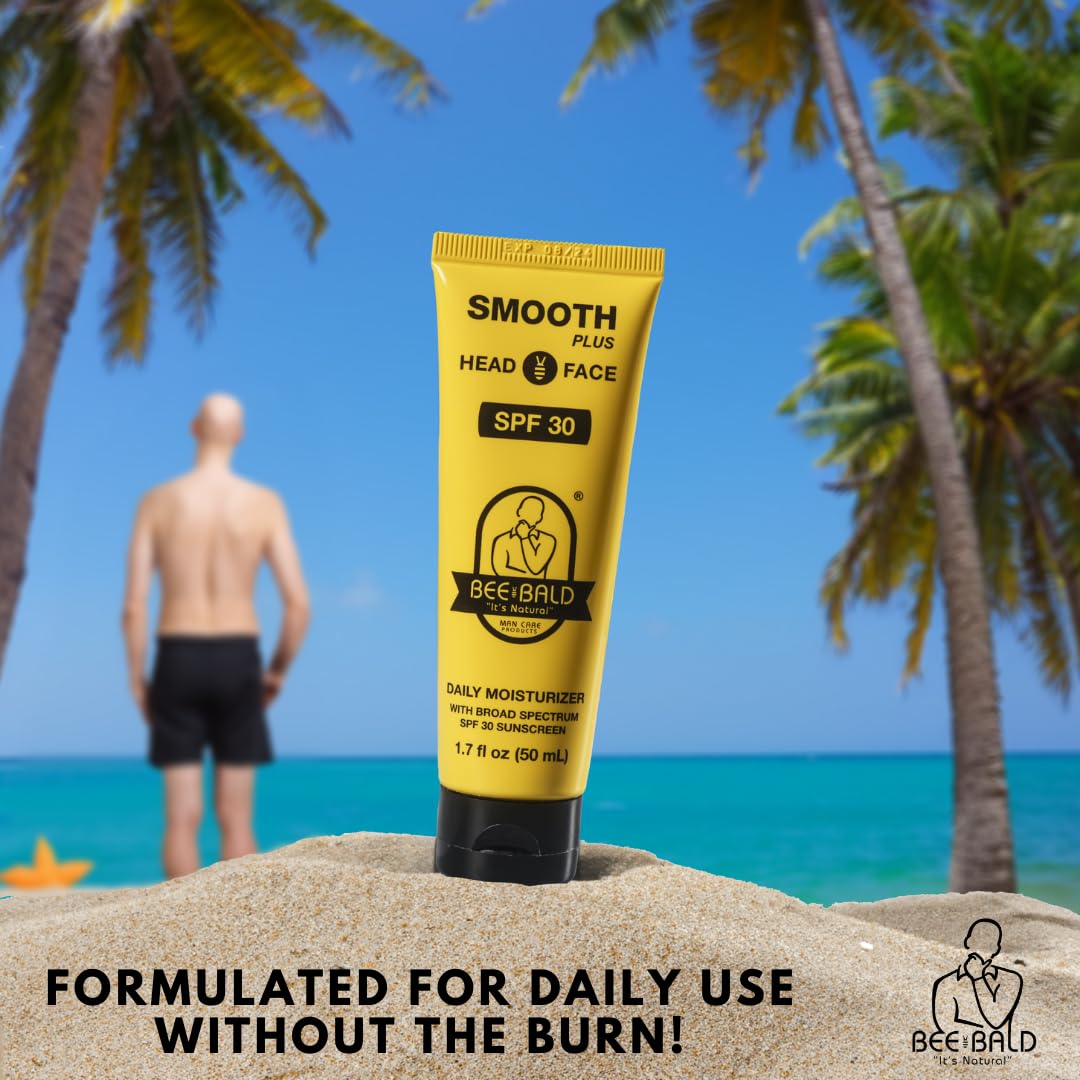 Bee Bald Smooth Plus - Hidratante Diario con SPF 30, Protección UVA/UVB y Cuidado Antiedad, 50 ml