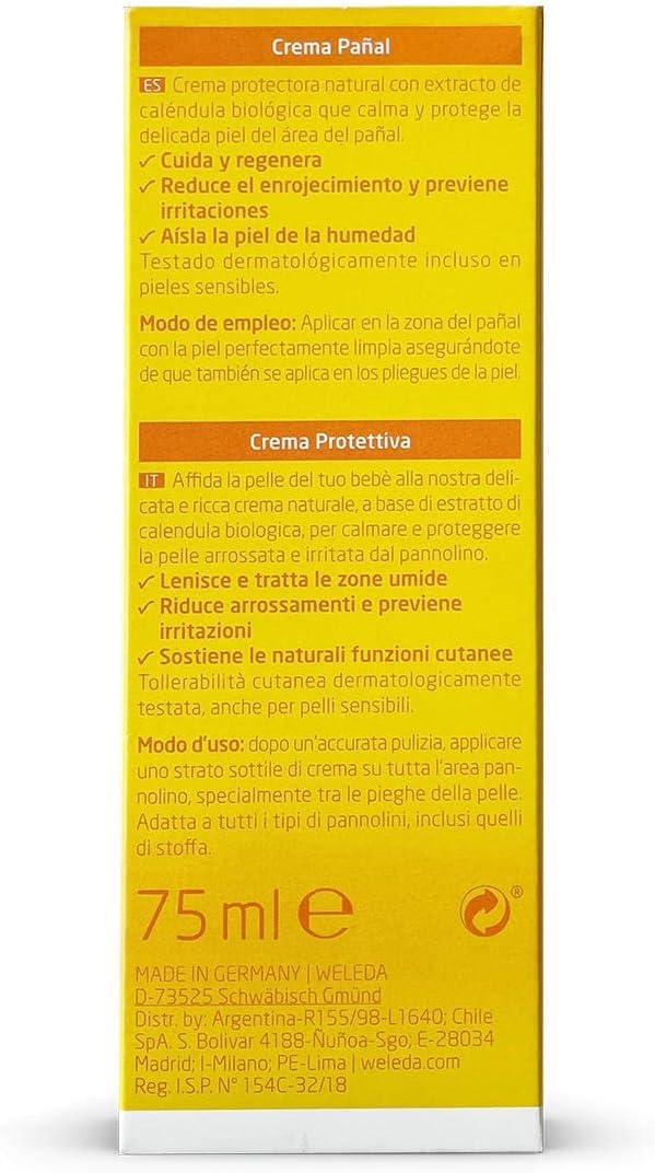 Weleda Crema Pañal de Caléndula – Protege y Calma la Piel del Bebé (75 ml)