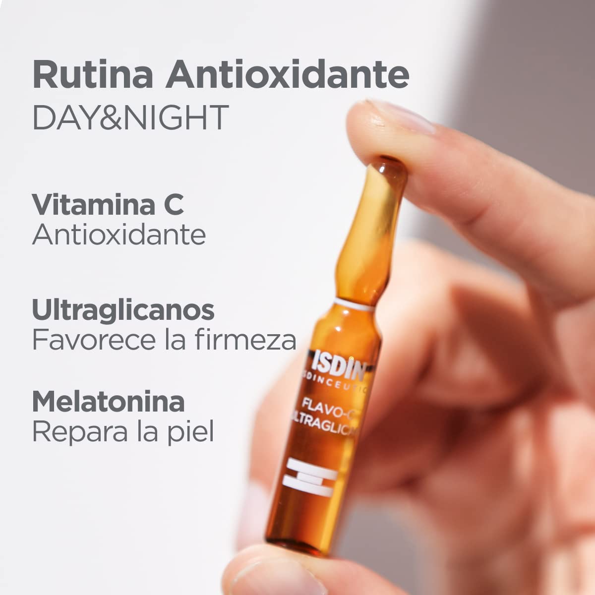 Isdin Isdinceutics Pack Day & Night Flavo-C Ultraglican + Flavo-C Melatonin | Antioxidant Repair Day and Night Treatment Single Dose 10 + 10 x 2ml