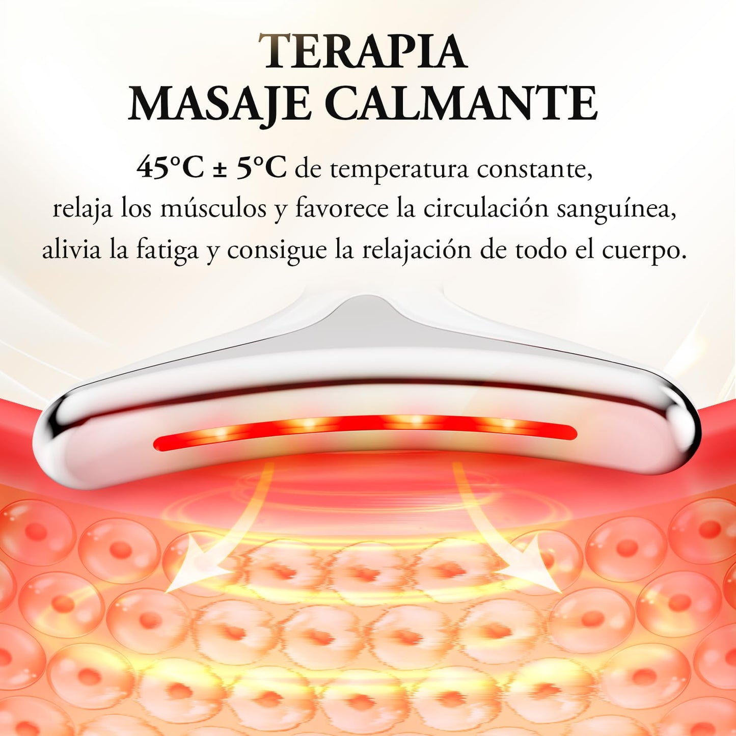 Masajeador Facial y Cuello ANLAN - EMS, LED y Calor