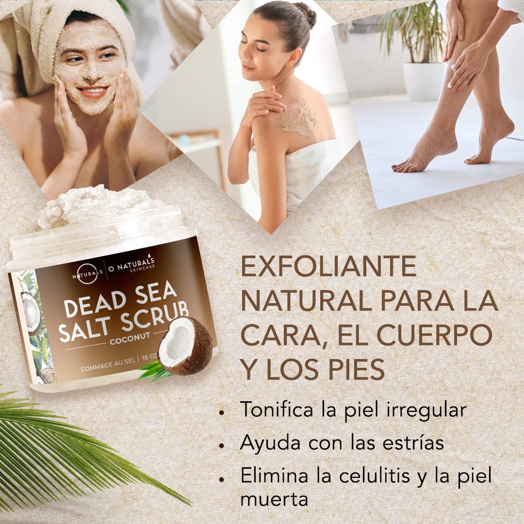 Exfoliante de Coco y Sal del Mar Muerto - O Naturals 500 g