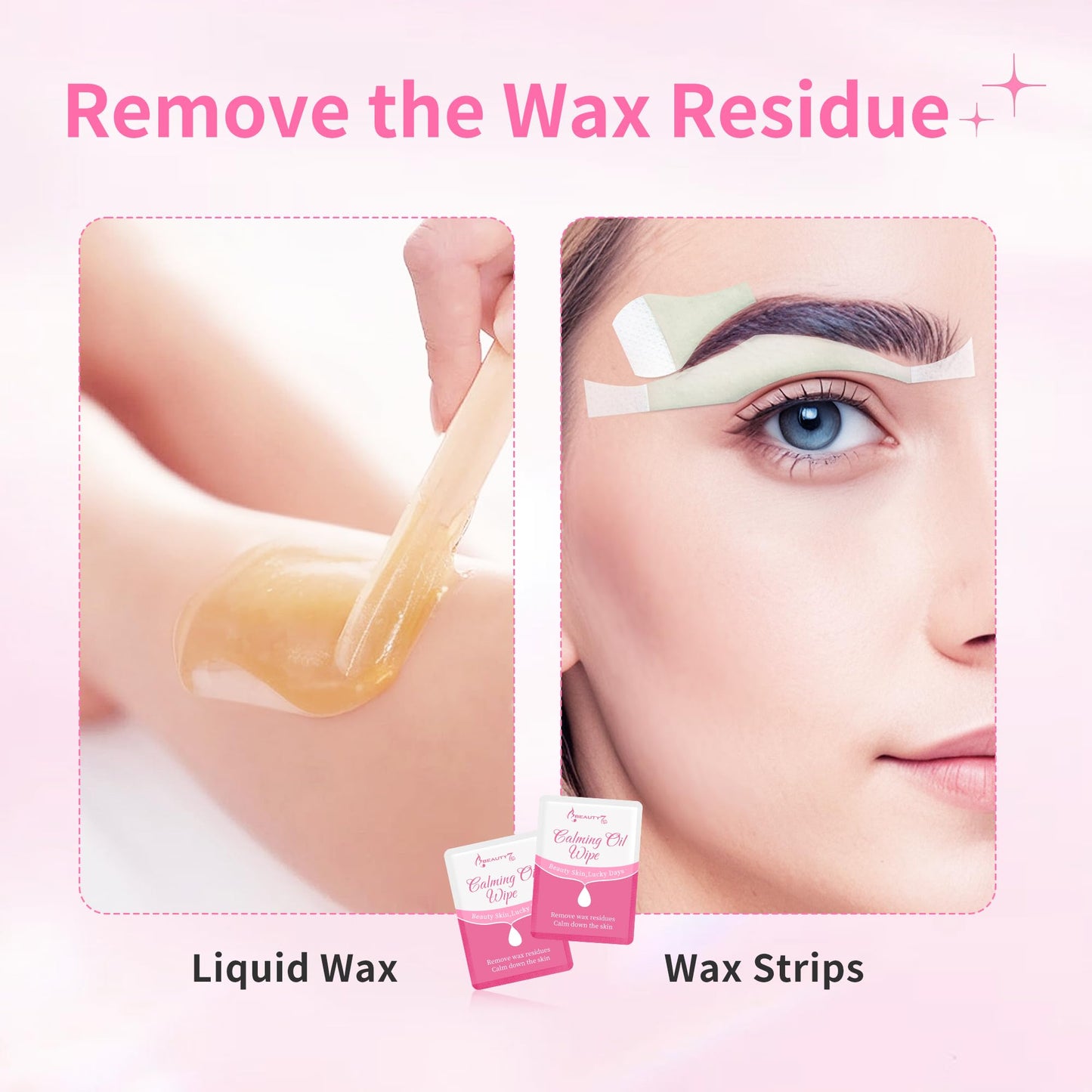 Beauty7 After Waxing Wipes Wax Removal Facial Wipes Pack of 30 Wipes for All Skin Types Soothing Oil Wipes for After Waxing