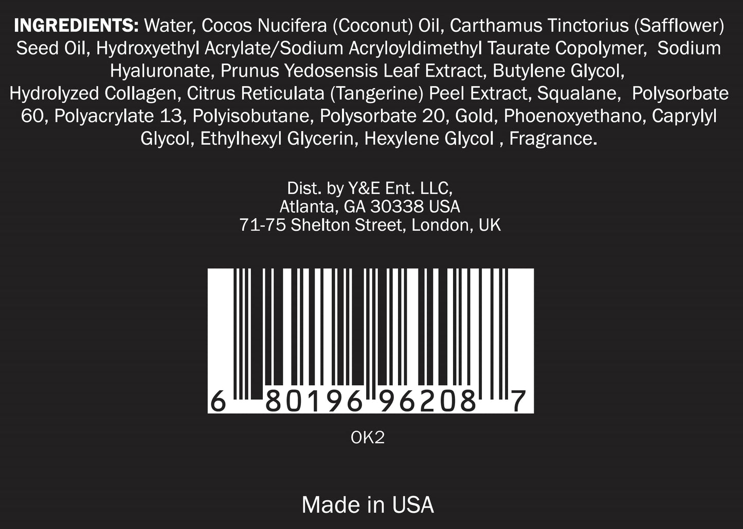 Crema de Día Hidratante GLO24K con Oro 24K, Ácido Hialurónico y Colágeno