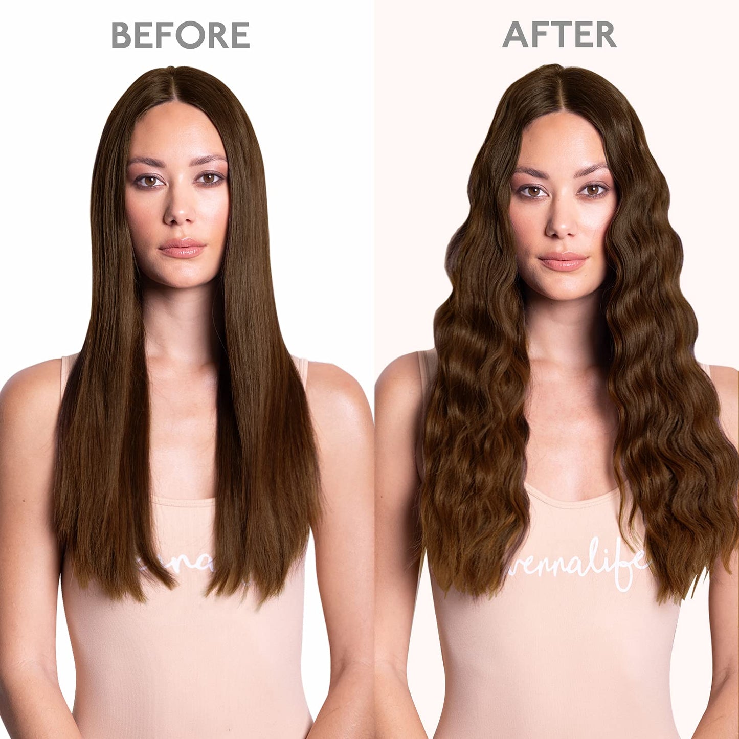 WENNALIFE Extensiones Adhesivas Pelo Natural Remy – 45 cm, Castaño Chocolate