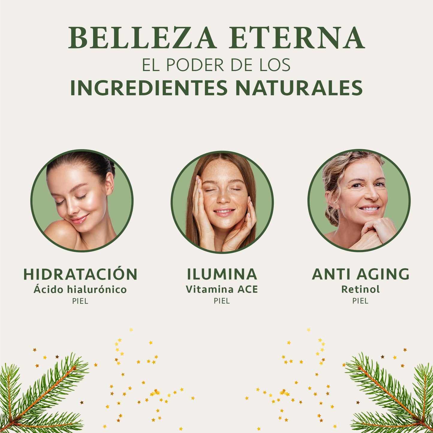 Set de Belleza Satin Naturel: Sérums Vitamina C, Retinol y Ácido Hialurónico