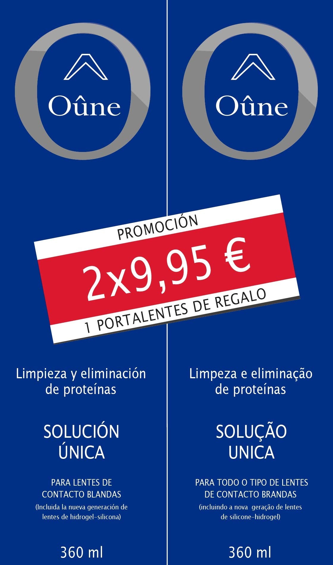 Avizor Oune Solución Limpieza Lentes, Pack 2x360 ml