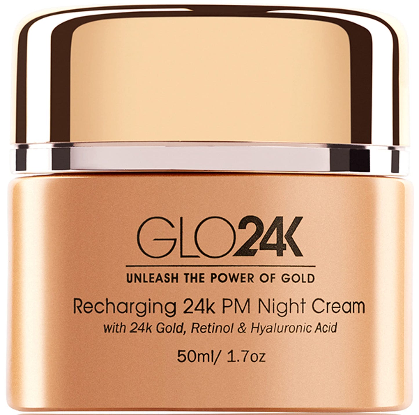 GLO24K Retinol Night Cream with 24k, anti-aging formula with hyaluronic acid