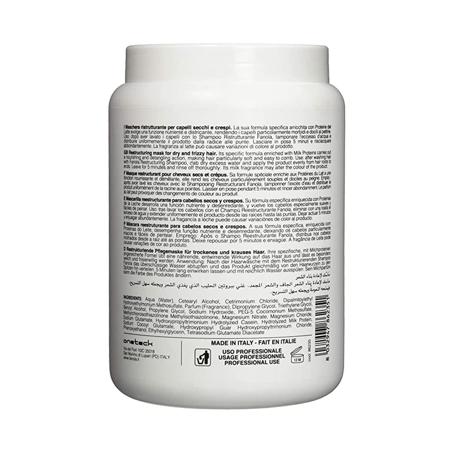 Mascarilla Nutricare Fanola 1500ml - Reparación para Pelo Dañado