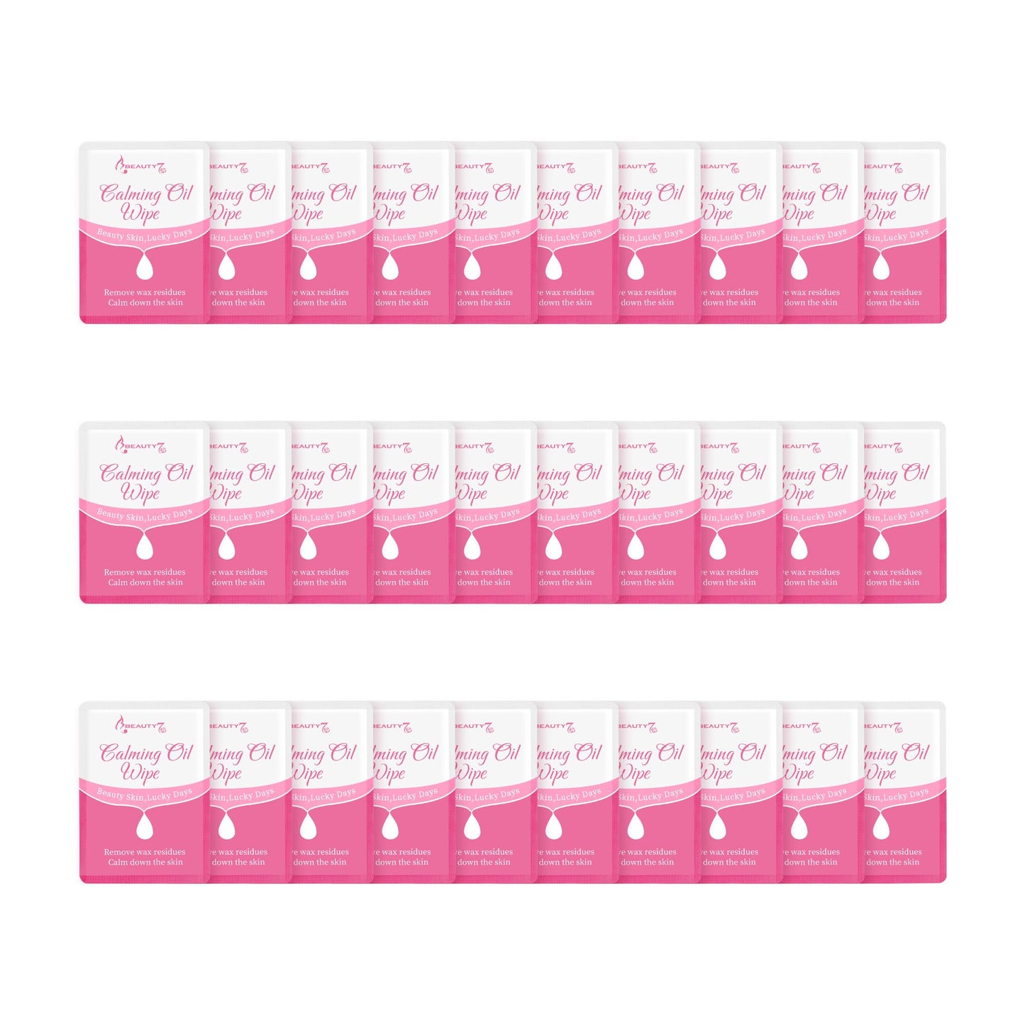 Beauty7 After Waxing Wipes Wax Removal Facial Wipes Pack of 30 Wipes for All Skin Types Soothing Oil Wipes for After Waxing