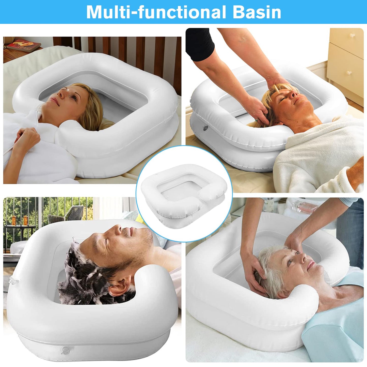 Lavacabezas Portátil Hinchable con Almohada - LTZGO