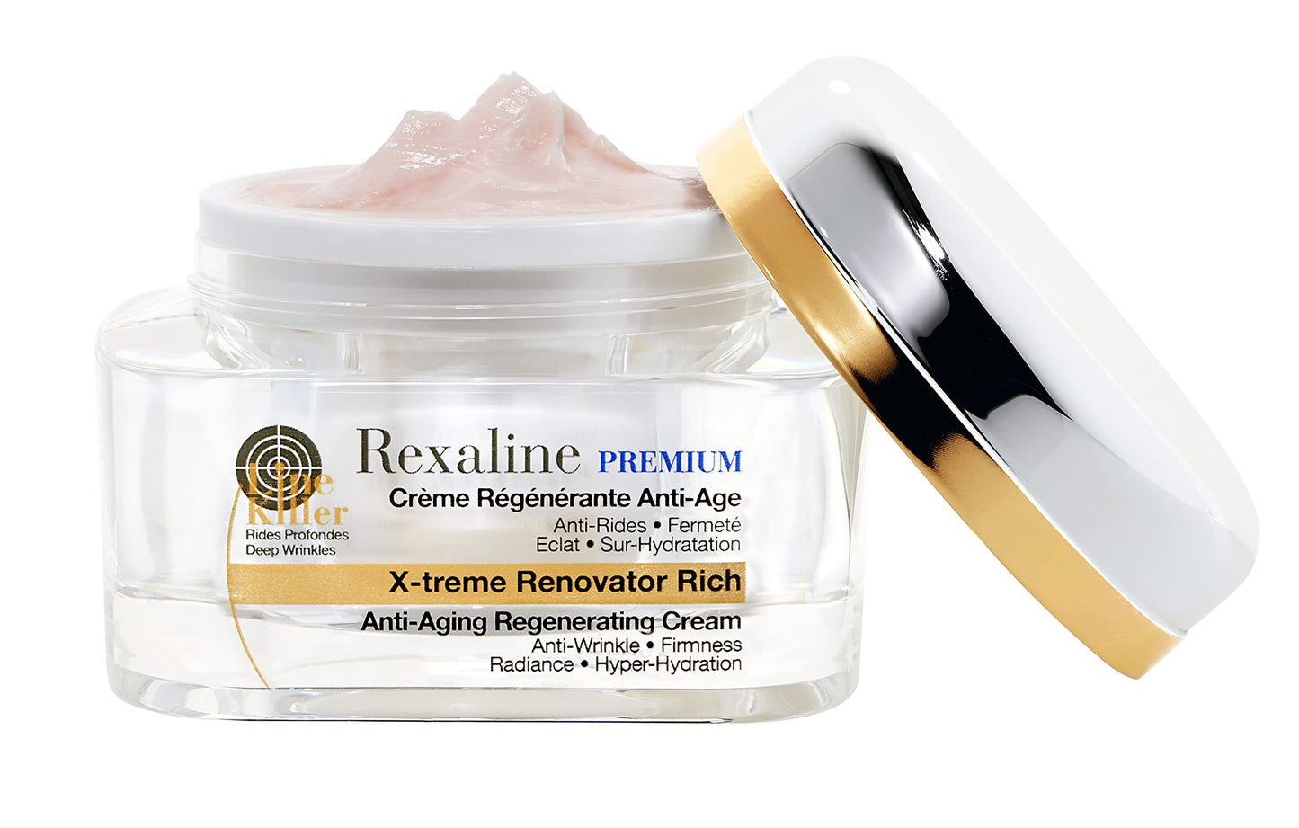 Rexaline - X-treme Renovator Rich - Anti-aging regenerating cream - Hyaluronic acid anti-wrinkle cream - Nourishing and soothing - Moisturizing facial treatment - Dry skin - Cruelty free - 50ml