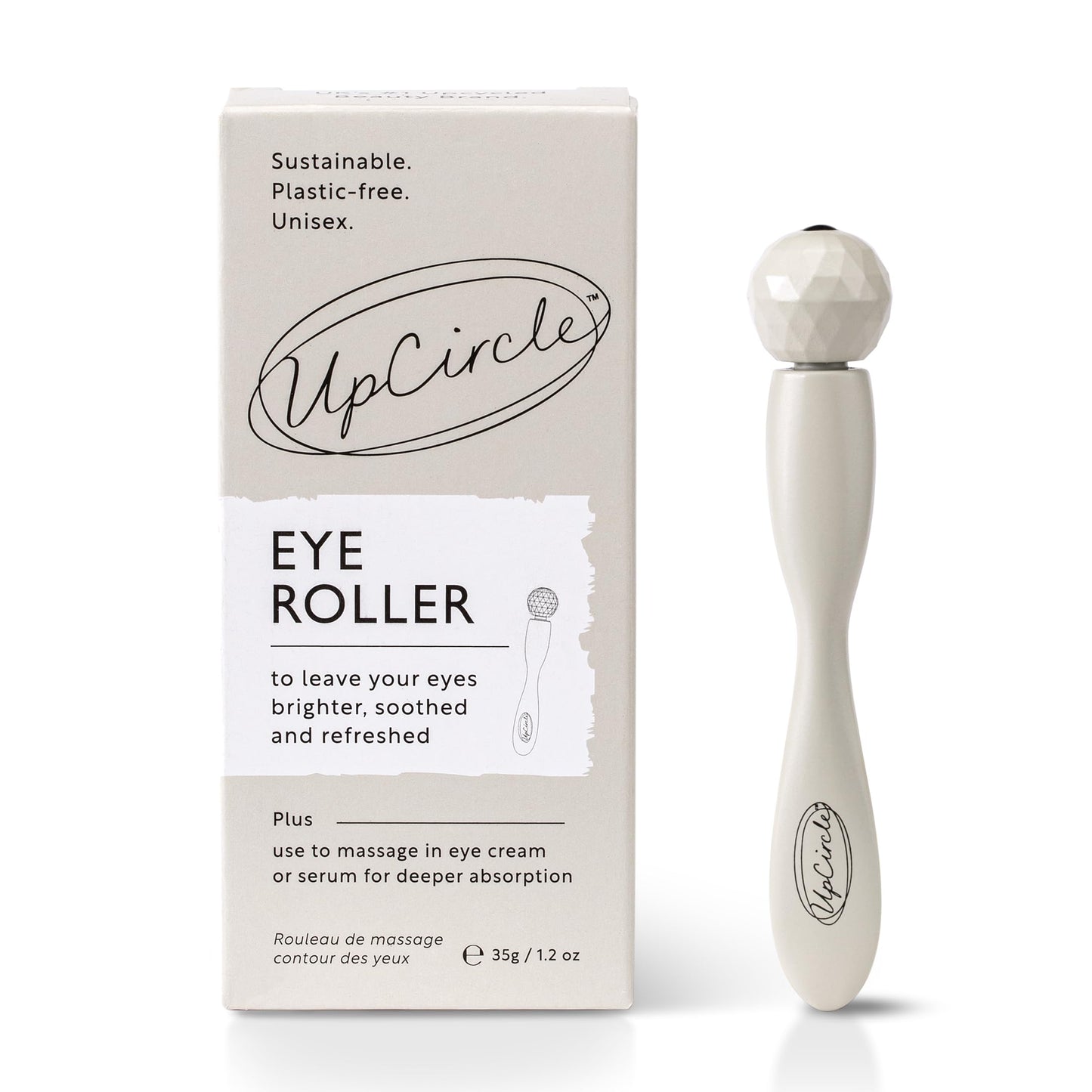 UpCircle Rodillo de Ojos – Reduce Hinchazón y Ojeras, Vegano y Sostenible