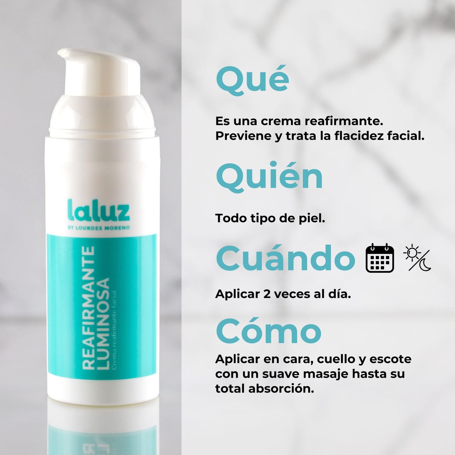 Lourdes Moreno I Firming Facial Cream | Luminous Facial Cream for Women with DMAE I For All Skin Types | Prevents and Treats Facial Sagging. | Anti-Wrinkle Cream for Women | Lifting Effect | 50 ml