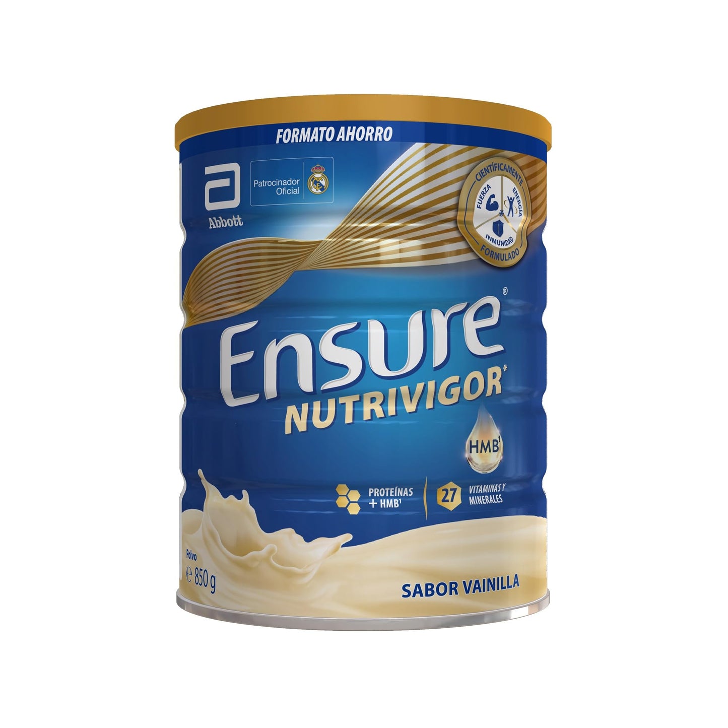 Ensure Nutrivigor - Food Supplement for Adults, with HMB, Proteins, Vitamins and Minerals, such as Calcium - Vanilla Flavor - 850 g