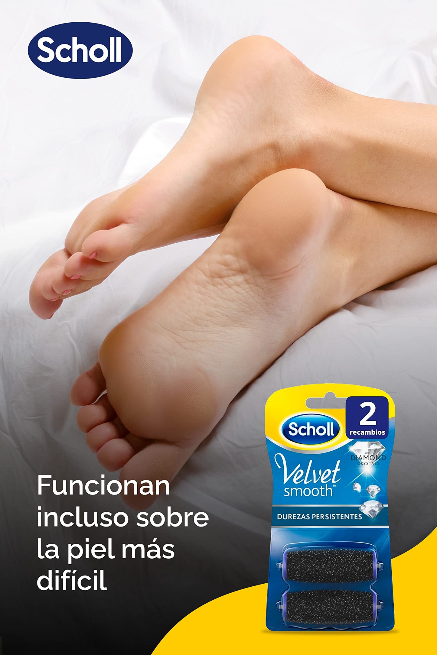 Scholl Velvet Smooth - Recambio Lima para Pies, 2 Unidades
