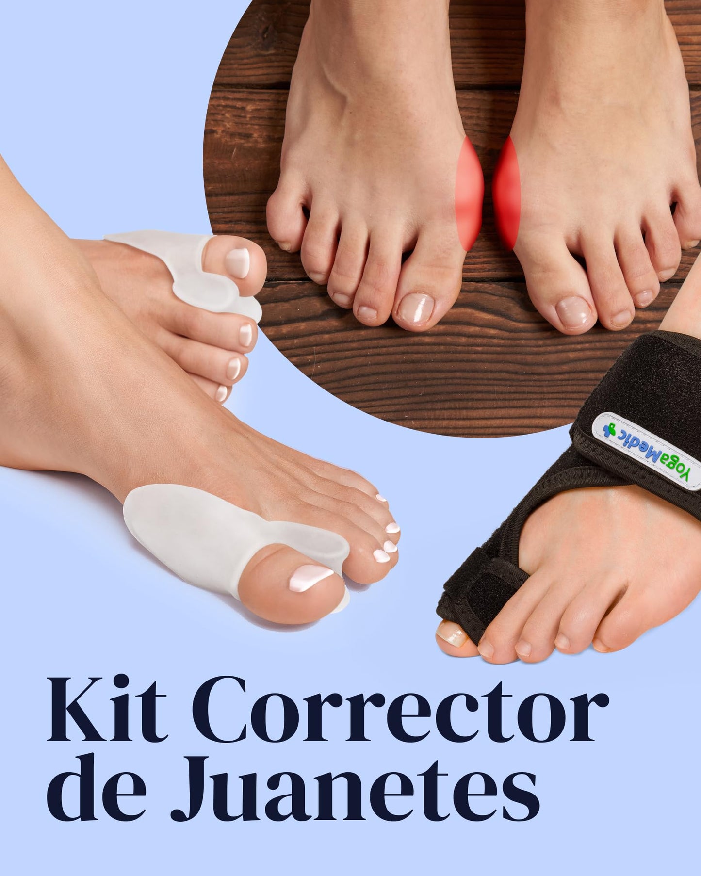 YogaMedic Corrector de Juanetes – Kit Completo para Día y Noche