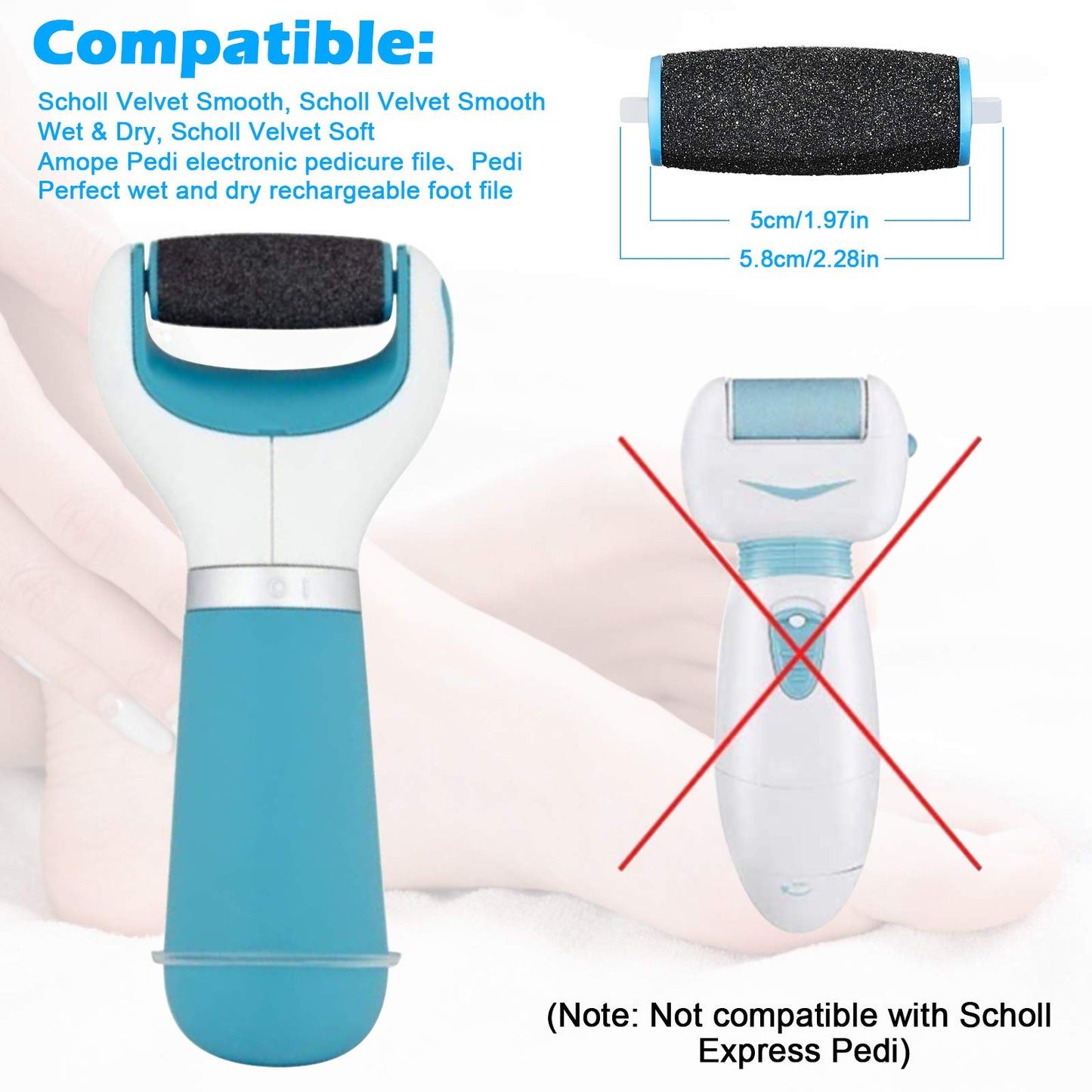 Jorest Recambio Compatible Scholl Velvet Smooth (10/20 Pzas) - 3 Rugosidades