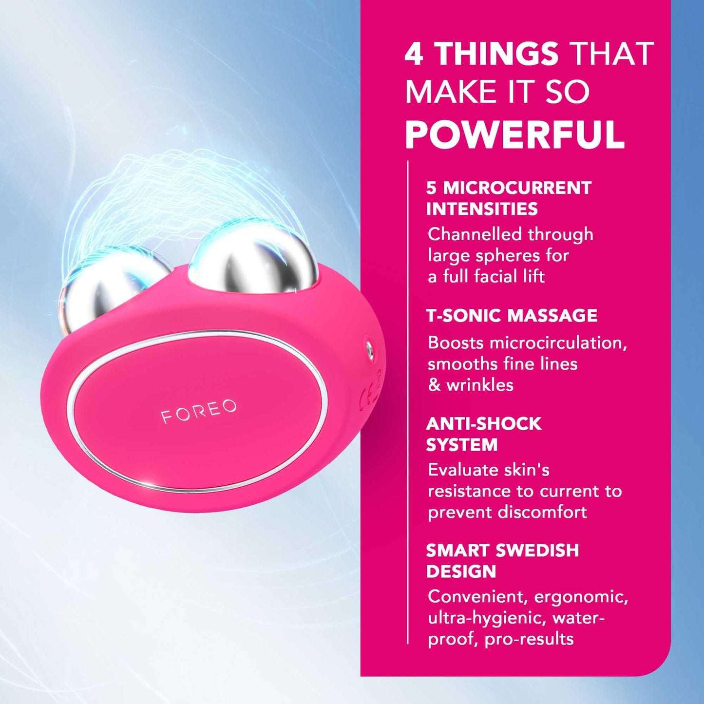 FOREO Anti-Aging Bear Bundle - Bear Microcurrent Facial Device + 2 x 1 fl oz Conductive Serums - Anti-Aging Facial Massager - Skin Care Tool Set