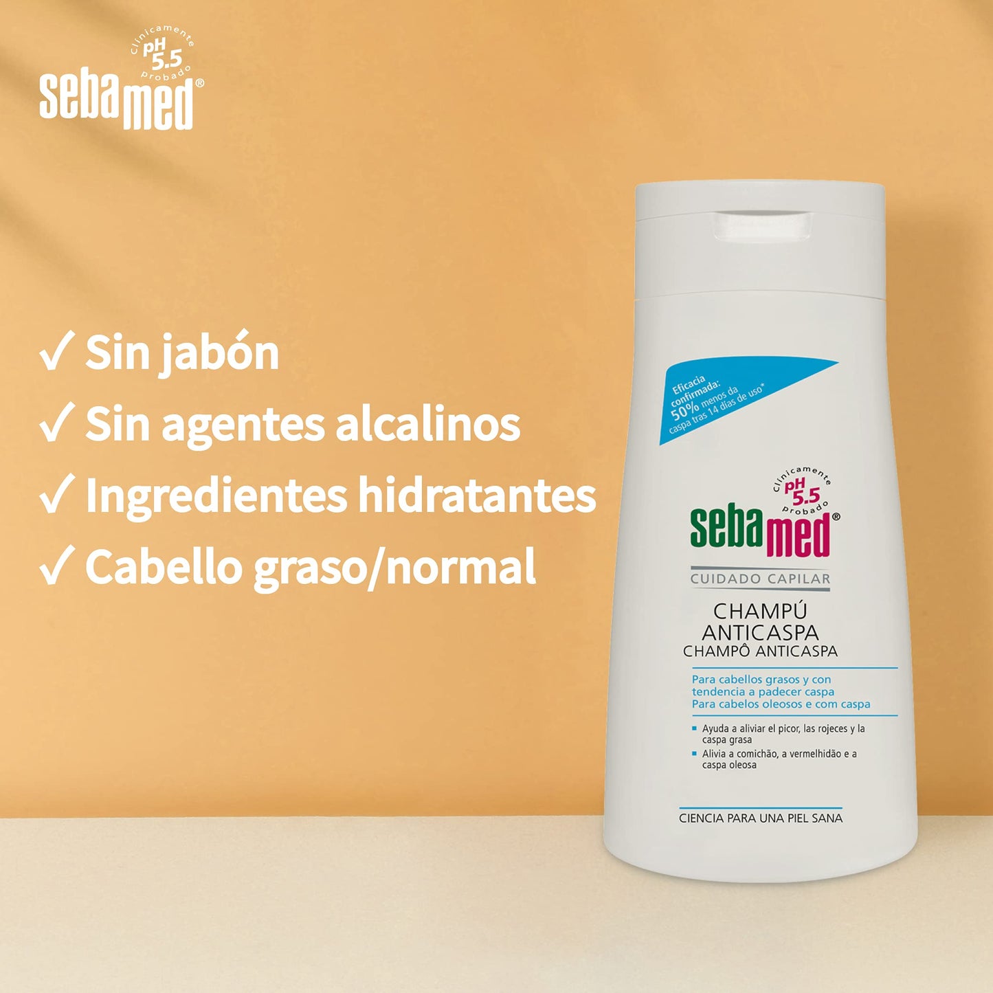 Sebamed Champú Anticaspa 400ml - Fórmula Suave para Caspa Grasa