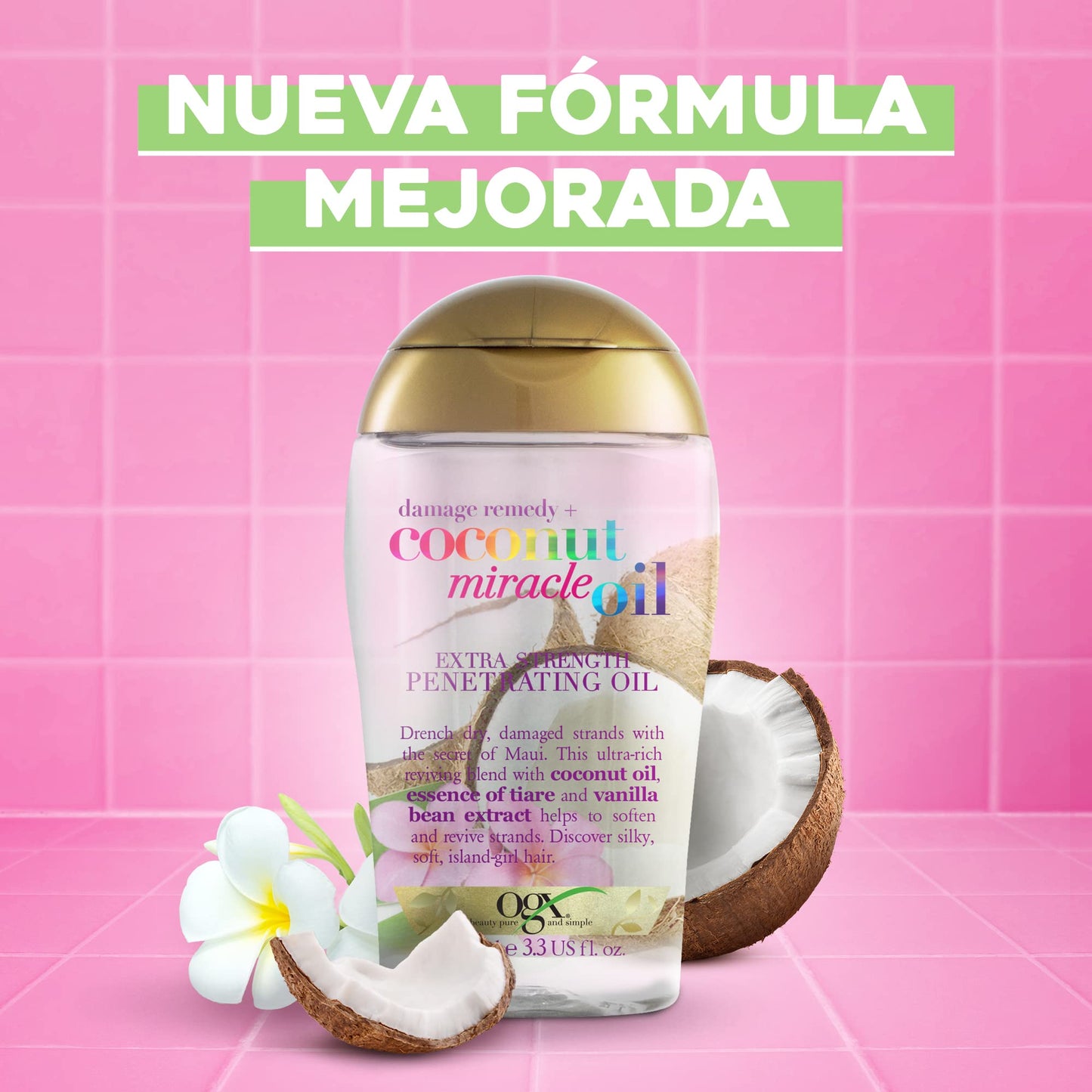 OGX Coconut Miracle Oil Extra Strength - Aceite Reparador 100ml