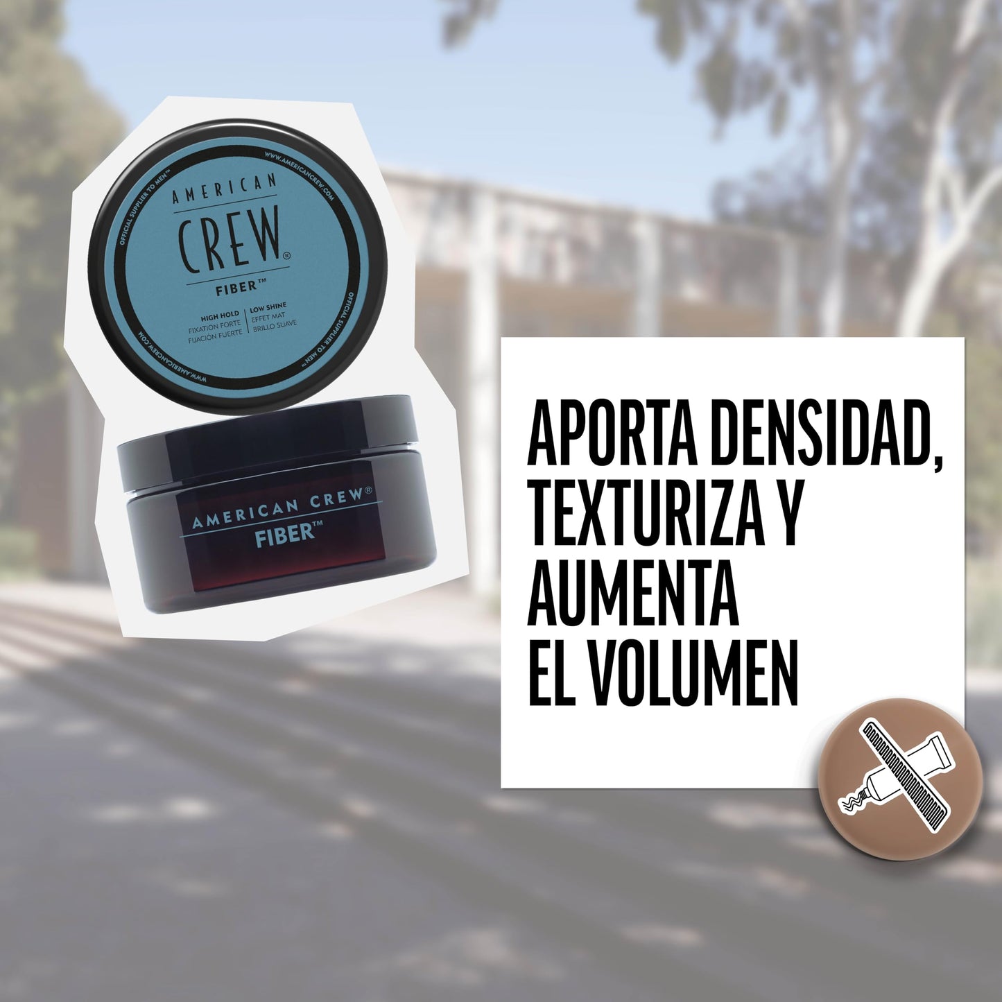 American Crew Fiber, Cera Fijación Fuerte Mate - 85g