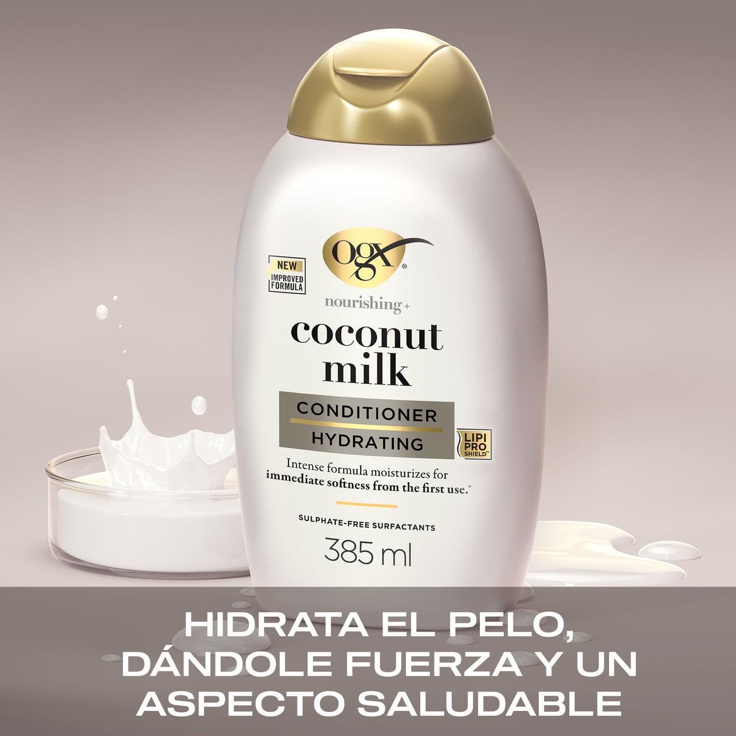 OGX Nourishing + Coconut Milk Conditioner 385 ml - Hidratación y Suavidad