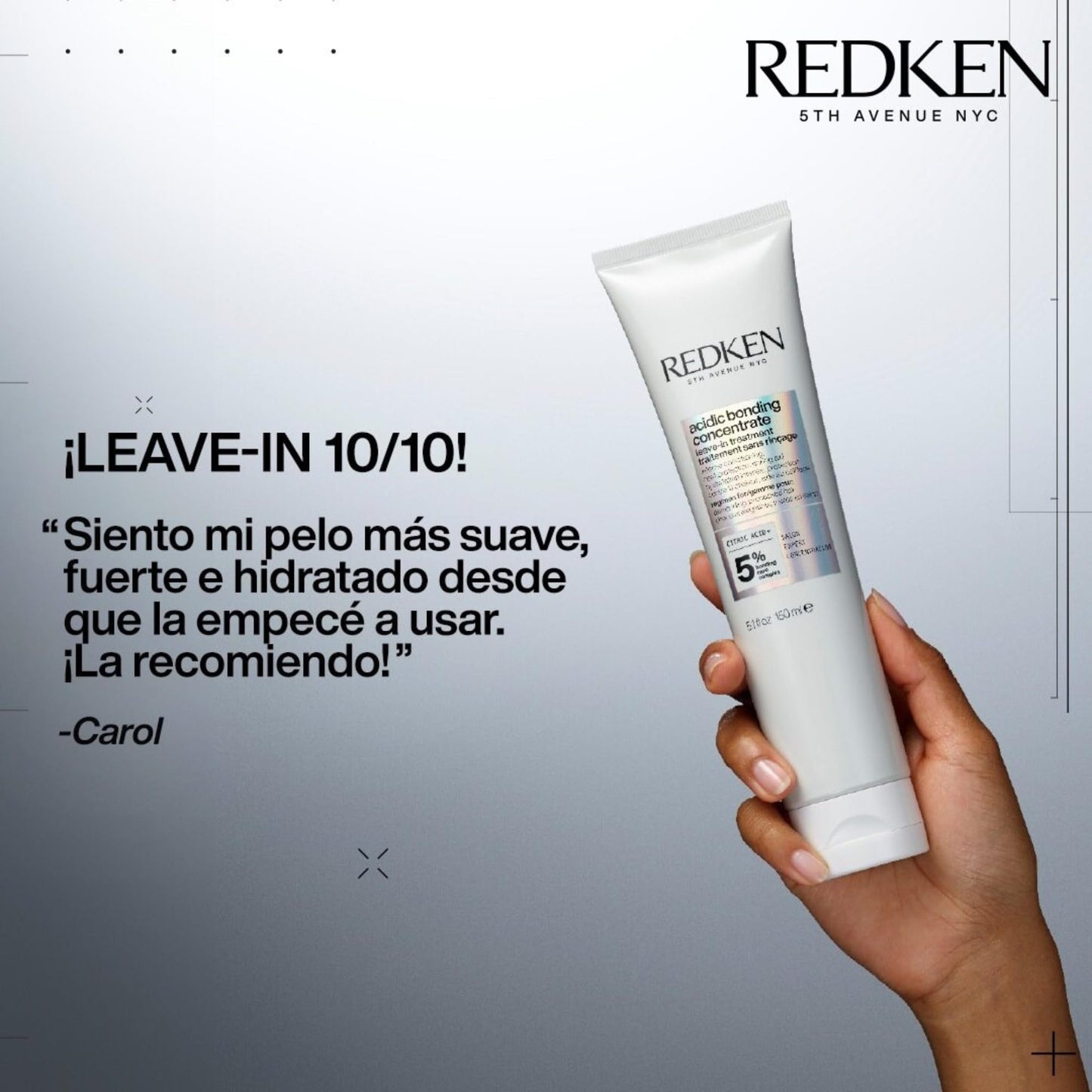 Redken | Sulfate-Free Leave-In Treatment to Strengthen All Hair Types, Acidic Bonding Concentrate, 150 ml