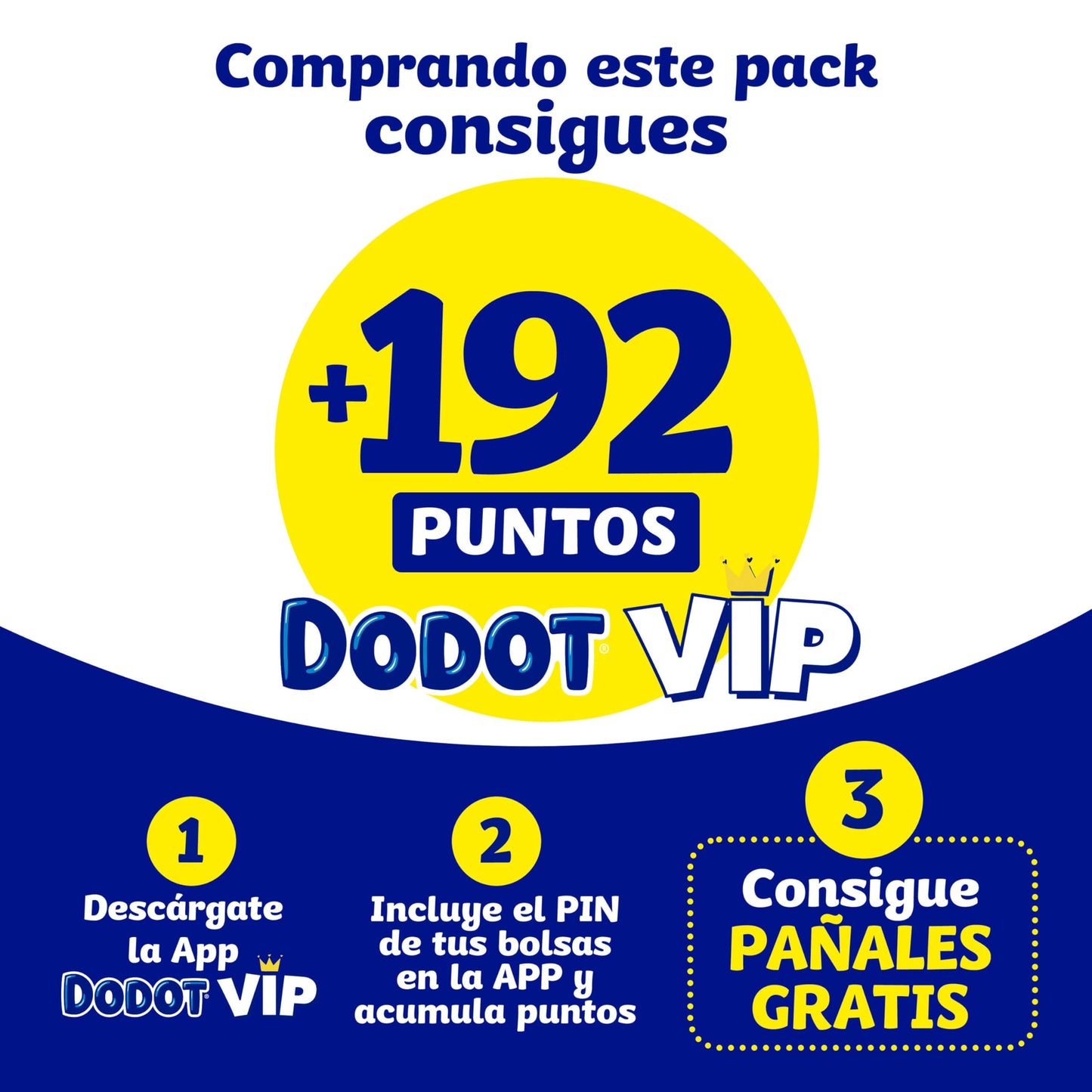 Dodot Pañales Sensitive Talla 4 (9-14 kg), 192 Uds + 4 Pants Gratis