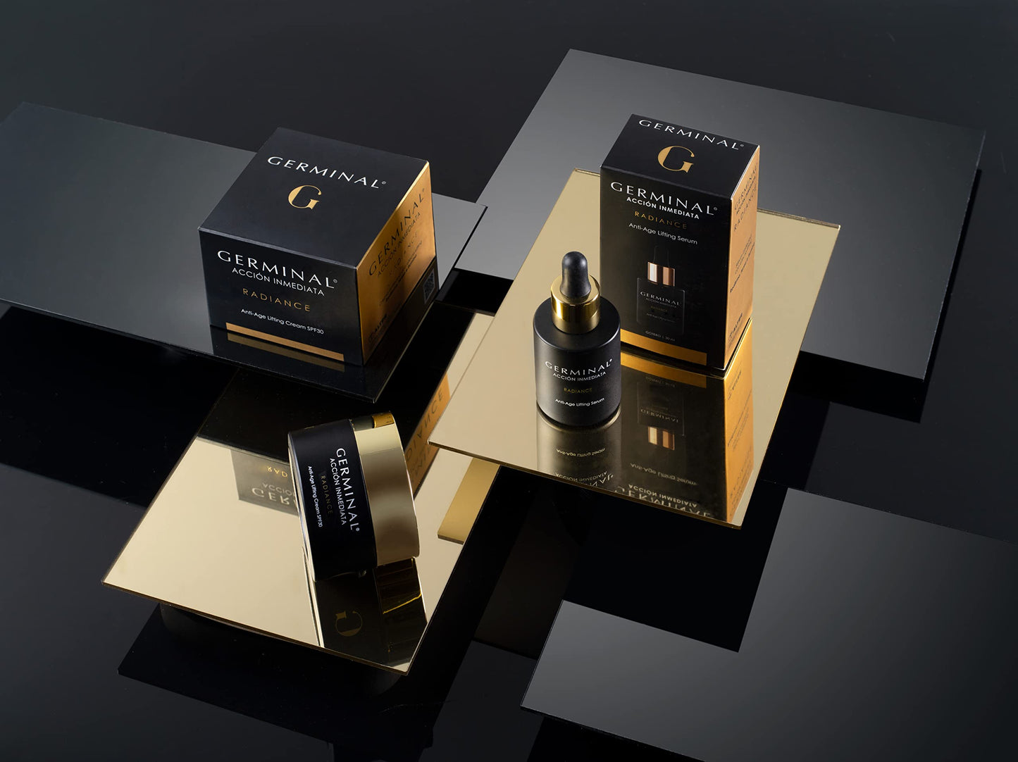 GERMINAL Radiance - Anti-Wrinkle Cream for Women from 35 Years | Day Cream with Sun Protection for All Skin Types that Firms, Tightens and Illuminates with an Immediate Lifting Effect for 8 Hours - 50 ml.