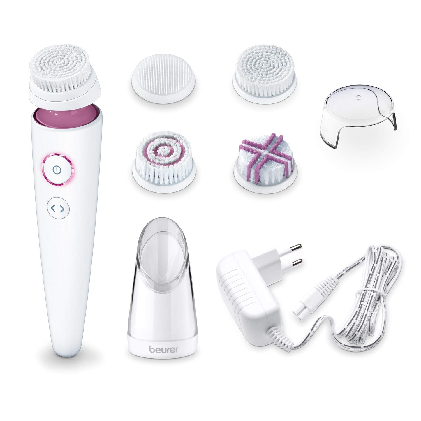 Beurer FC 95 - Cepillo Facial Eléctrico 4 en 1 para Limpieza Profunda y Exfoliación, Resistente al Agua