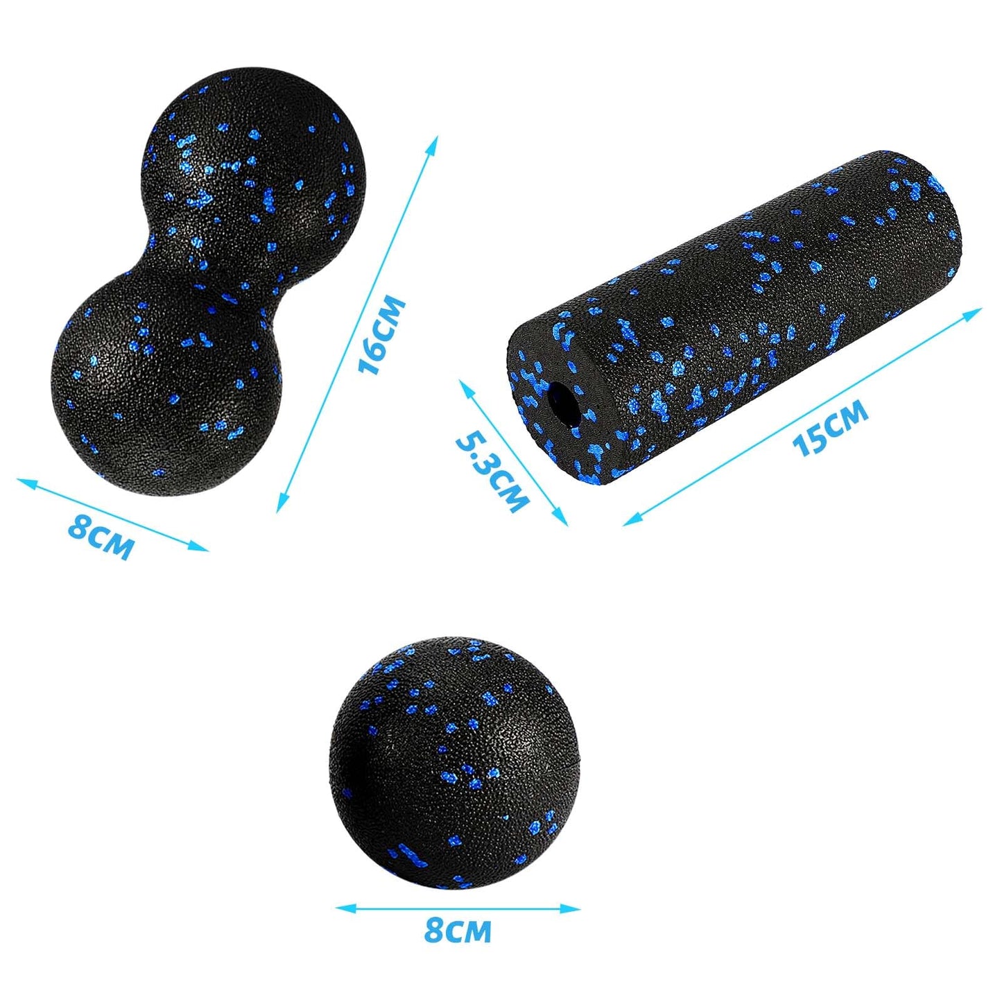 Collazoey 3 Piezas Pelotas de Masaje - Alivio para Espalda, Cuello y Puntos Gatillo