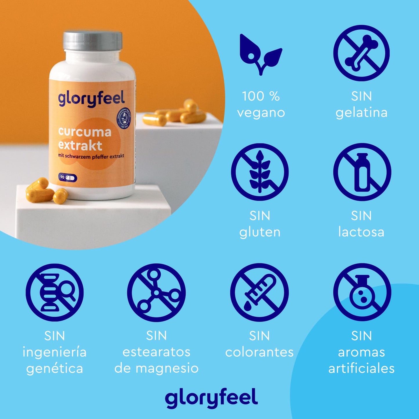 Cúrcuma Extracto 17000 mg - 95% Curcumina y Piperina - Vegano