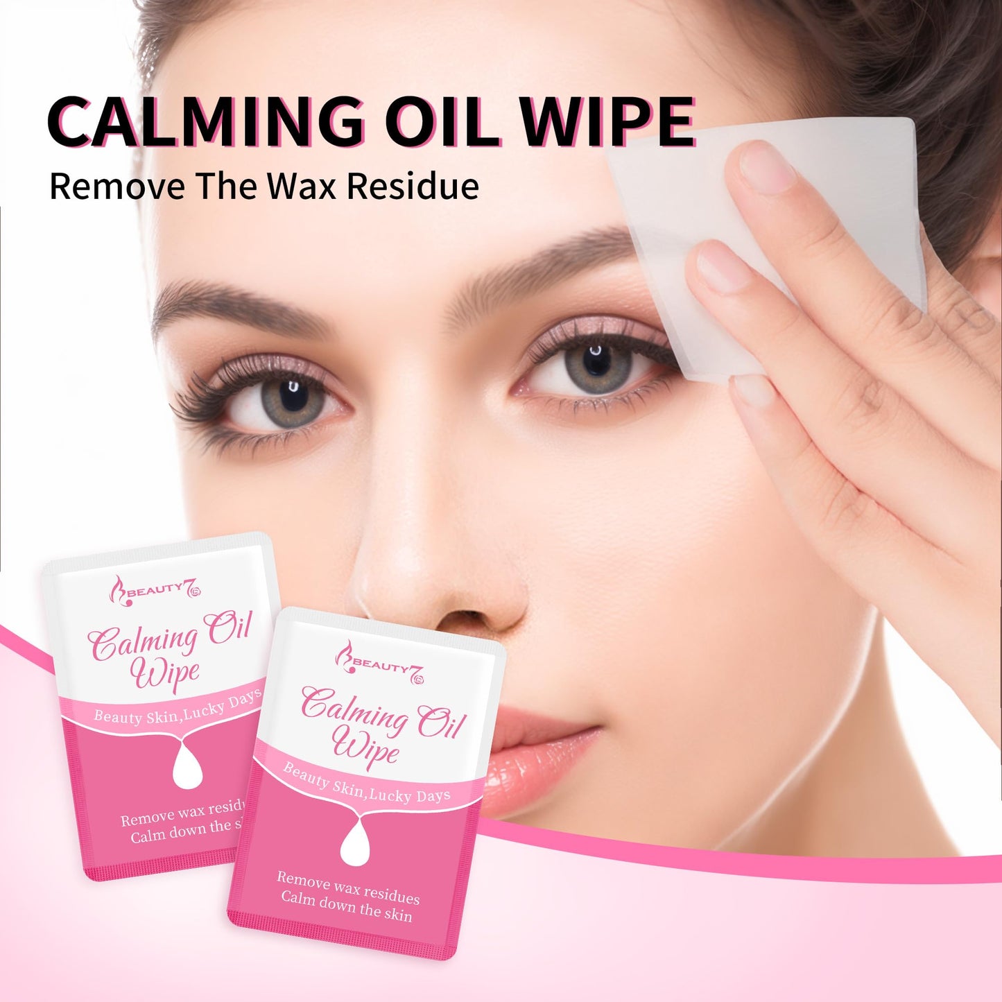 Beauty7 After Waxing Wipes Wax Removal Facial Wipes Pack of 30 Wipes for All Skin Types Soothing Oil Wipes for After Waxing
