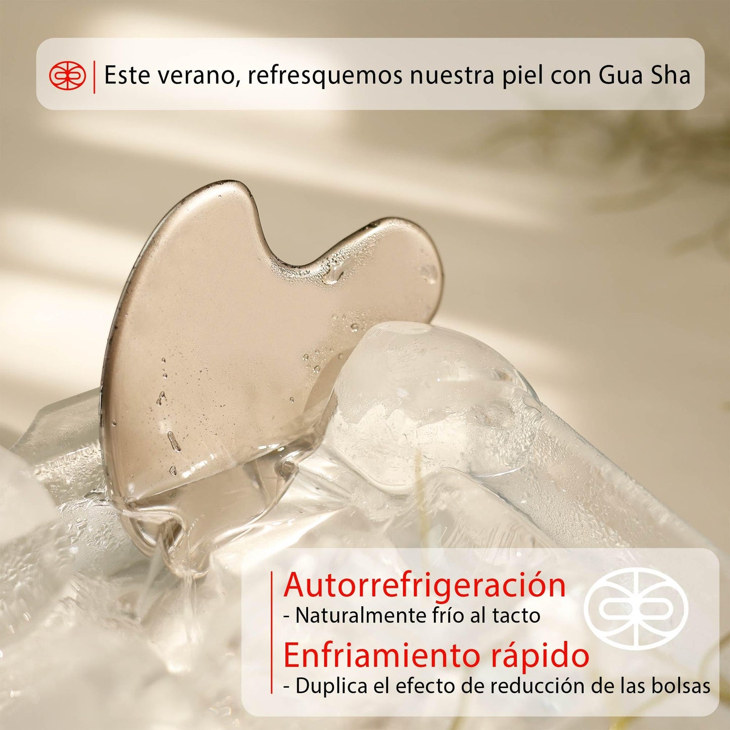 Rena Chris Gua Sha Facial Massager, Stainless Steel GuaSha Stone for Sculpting Jawline, Removing Eye Bags, Skin Care Gifts(Silver)