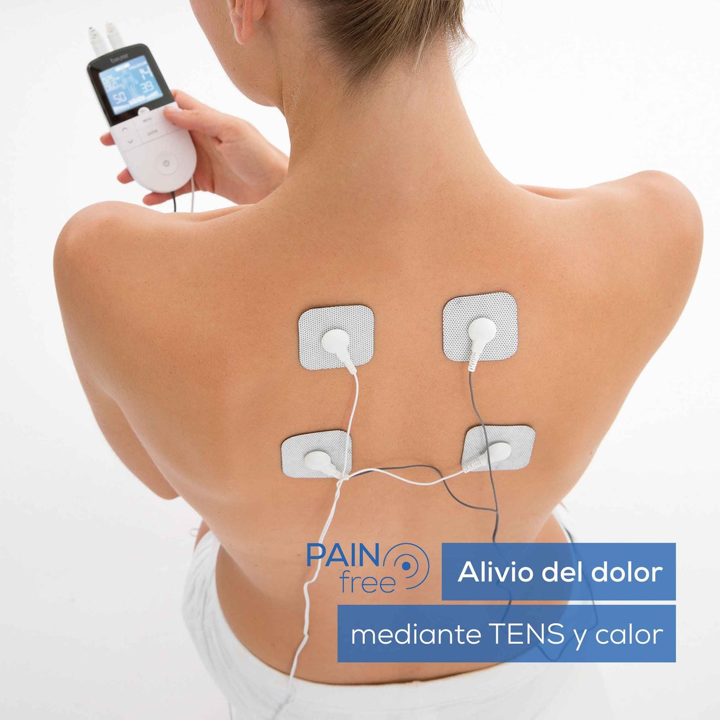 Beurer EM 49 – Electroestimulador TENS/EMS 3 en 1 con Masaje para Alivio del Dolor y Entrenamiento Muscular