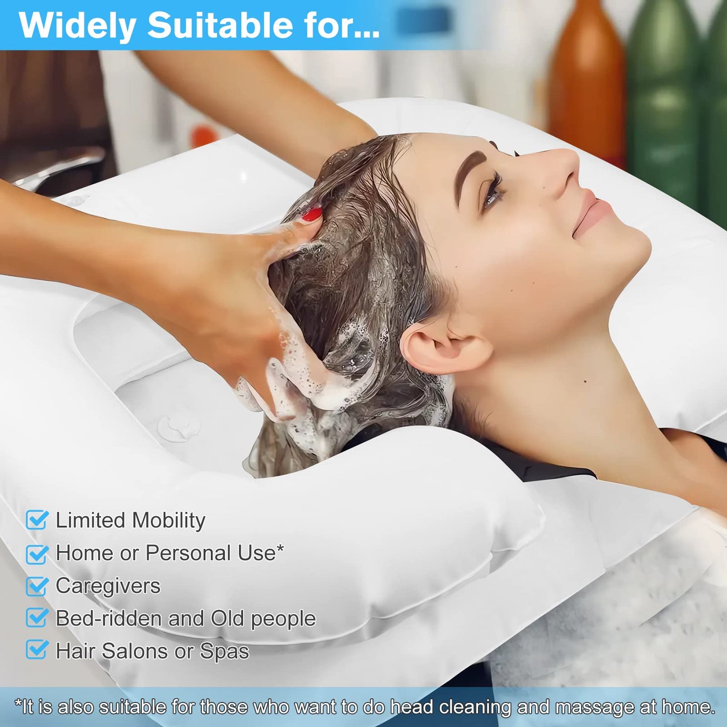 Lavacabezas Portátil Hinchable con Almohada - LTZGO