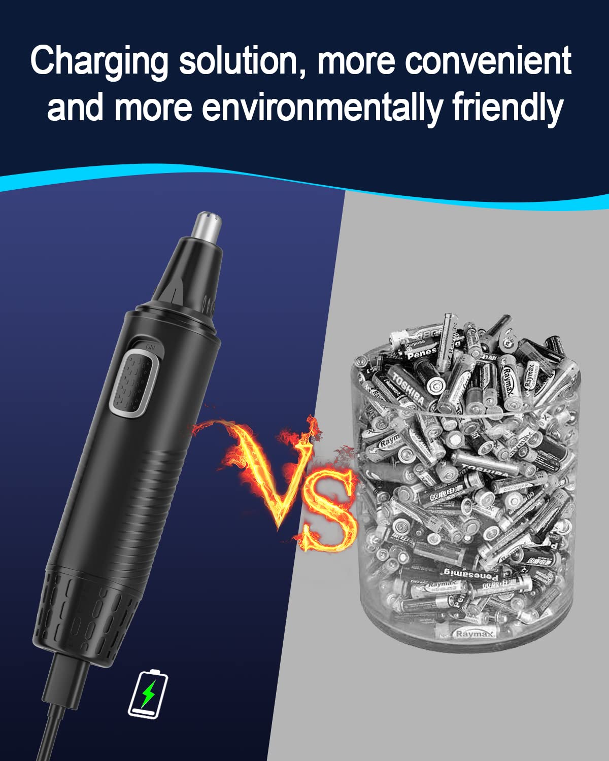 Cortapelos Nariz y Orejas 3 en 1 Recargable USB - FUNHEE
