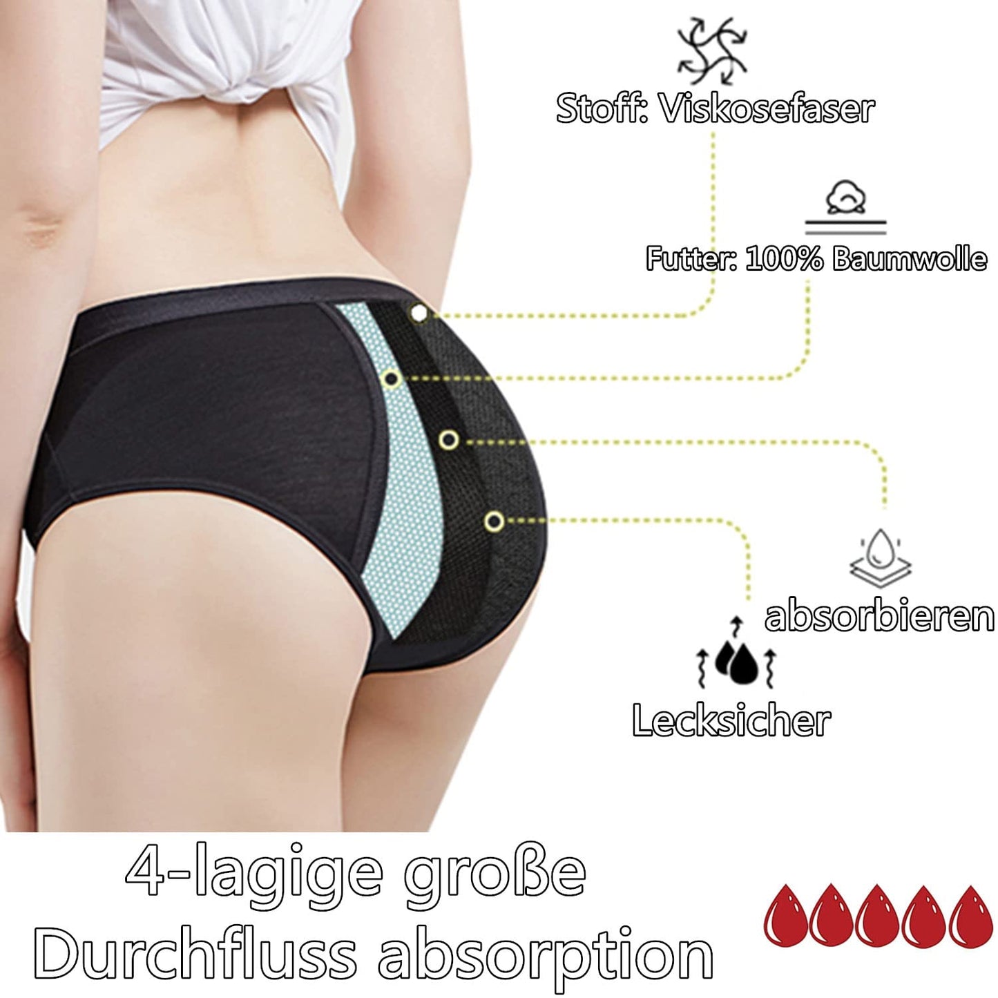 ZVZK Bragas Menstruales para Flujo Abundante – Absorción 30ML, Comodidad y Seguridad