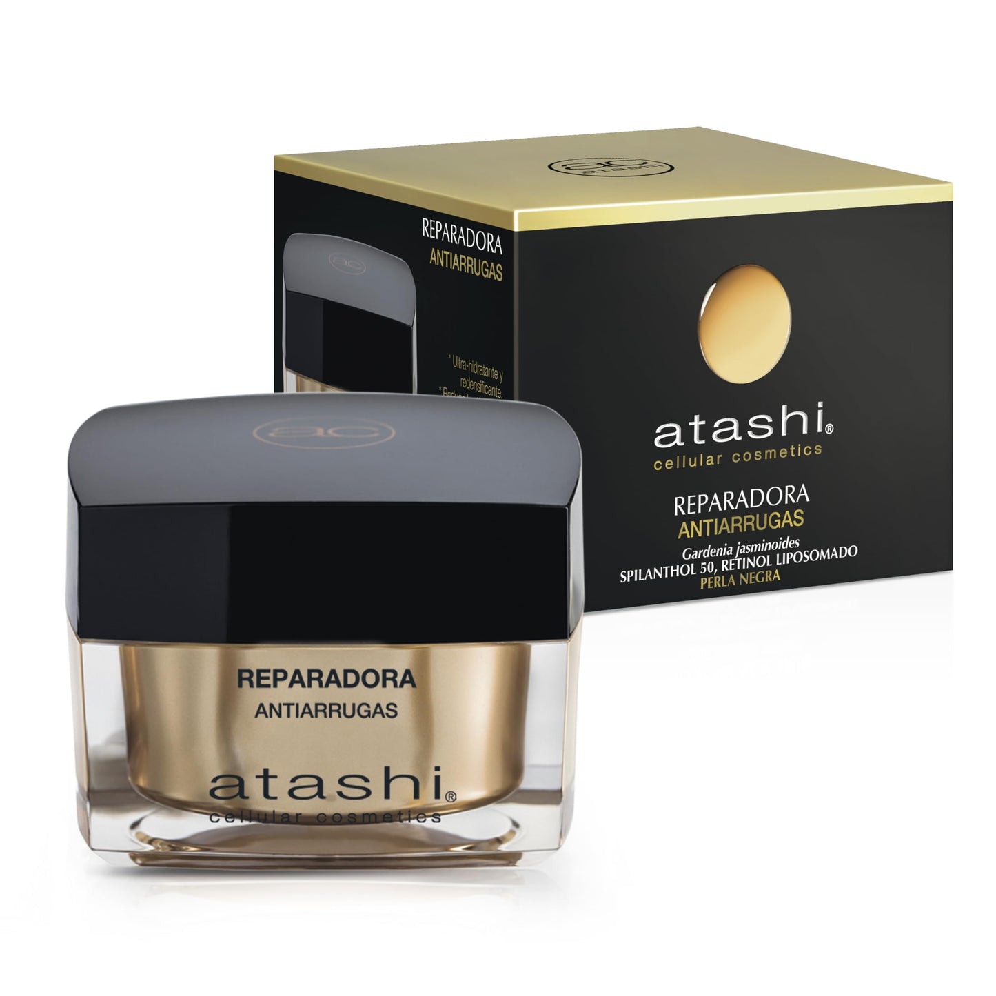 Atashi Anti-Aging | Anti-Wrinkle Repair Cream | Reduces Wrinkles, Firms and Rejuvenates | Natural Botox Effect | With Retinol, Collagen and Vitamin C and E | Suitable for Sensitive Skin | 50 ml