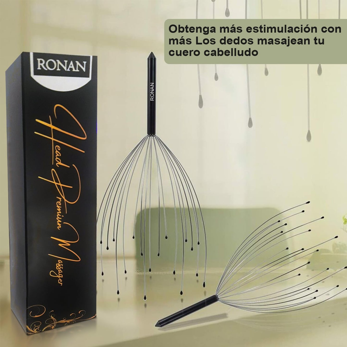 RONAN Masajeador de Cuero Cabelludo - 20 Dedos de Masaje para Relajación