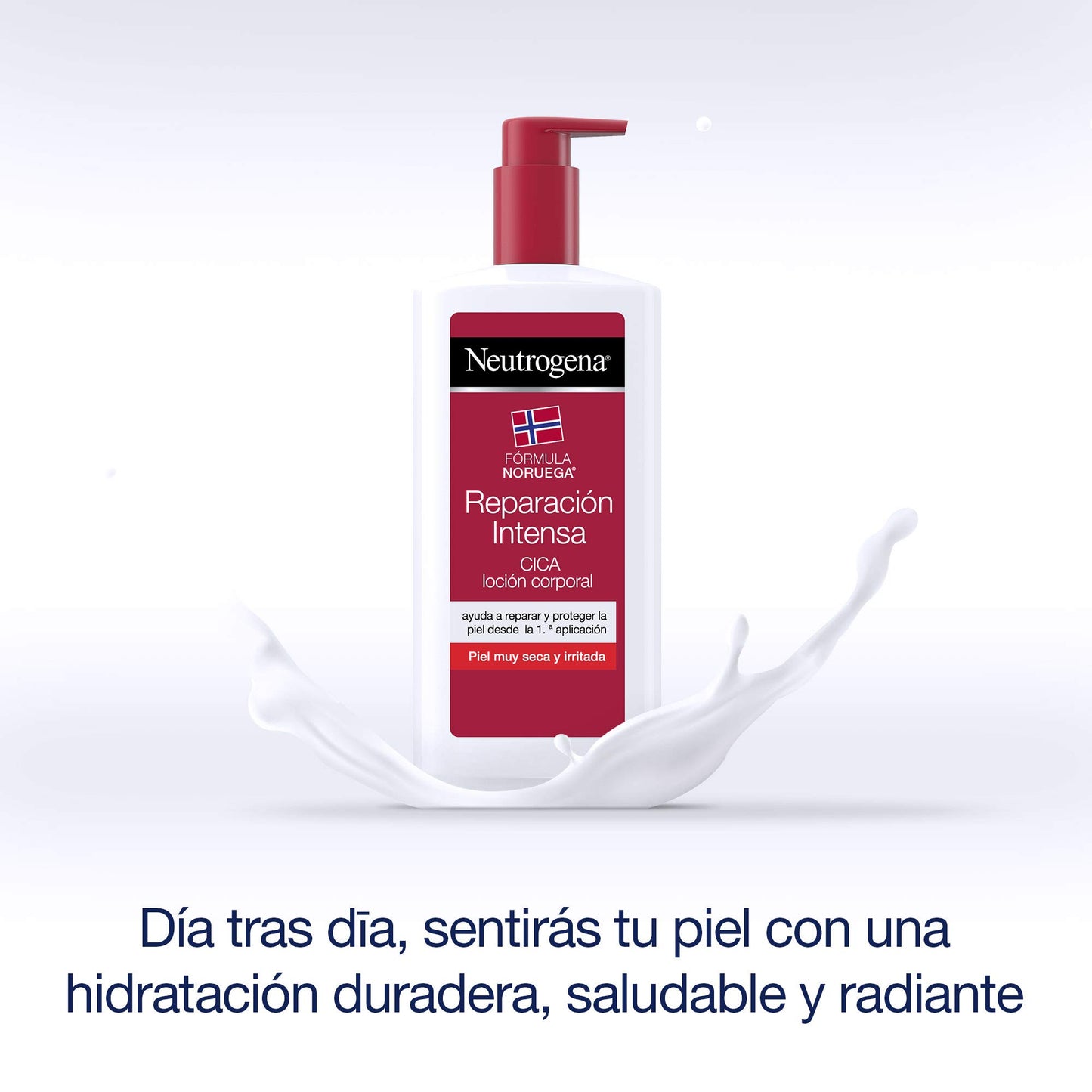 Neutrogena Norwegian Formula Intense Repair CICA Lotion (2 x 750 ml pack), repairing body moisturizer for very dry skin with Glycerin and Centella Asiatica