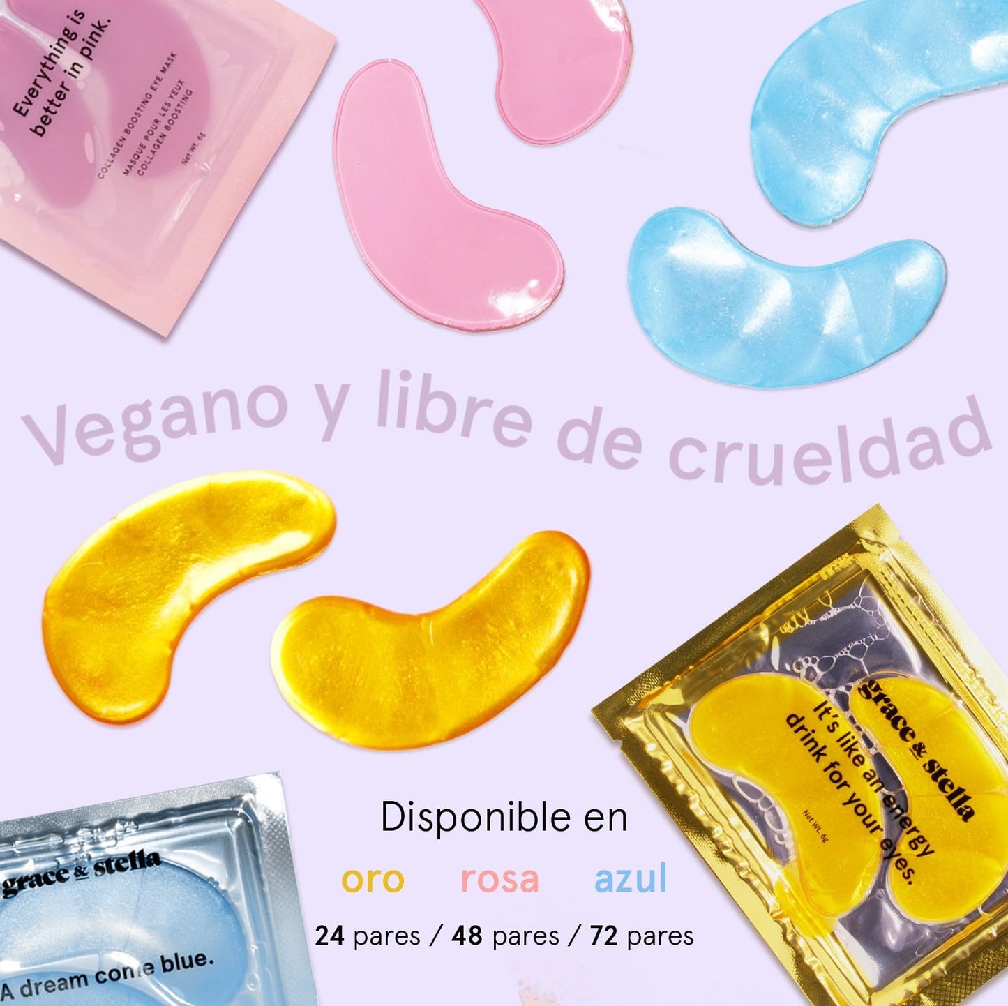 Grace & Stella Parches Ojos Oro - Reduce Bolsas, Ojeras y Arrugas