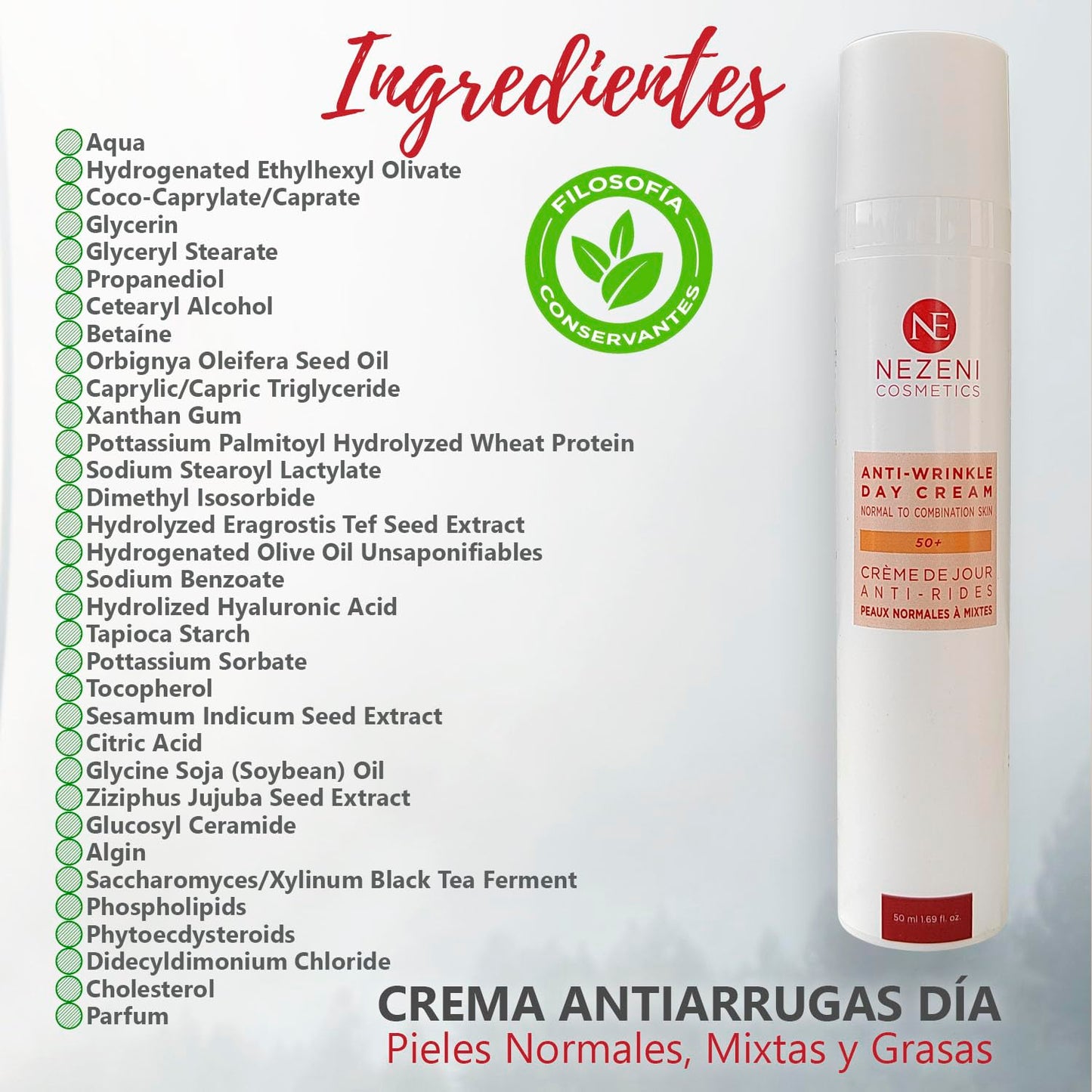 Nezeni Anti-Wrinkle Facial Cream for Women/Men 17 Active Ingredients | Deep Wrinkle Filler | Firming Anti-Wrinkle Day Cream for Face, Neck and Décolleté | Normal, Oily and Combination Skin