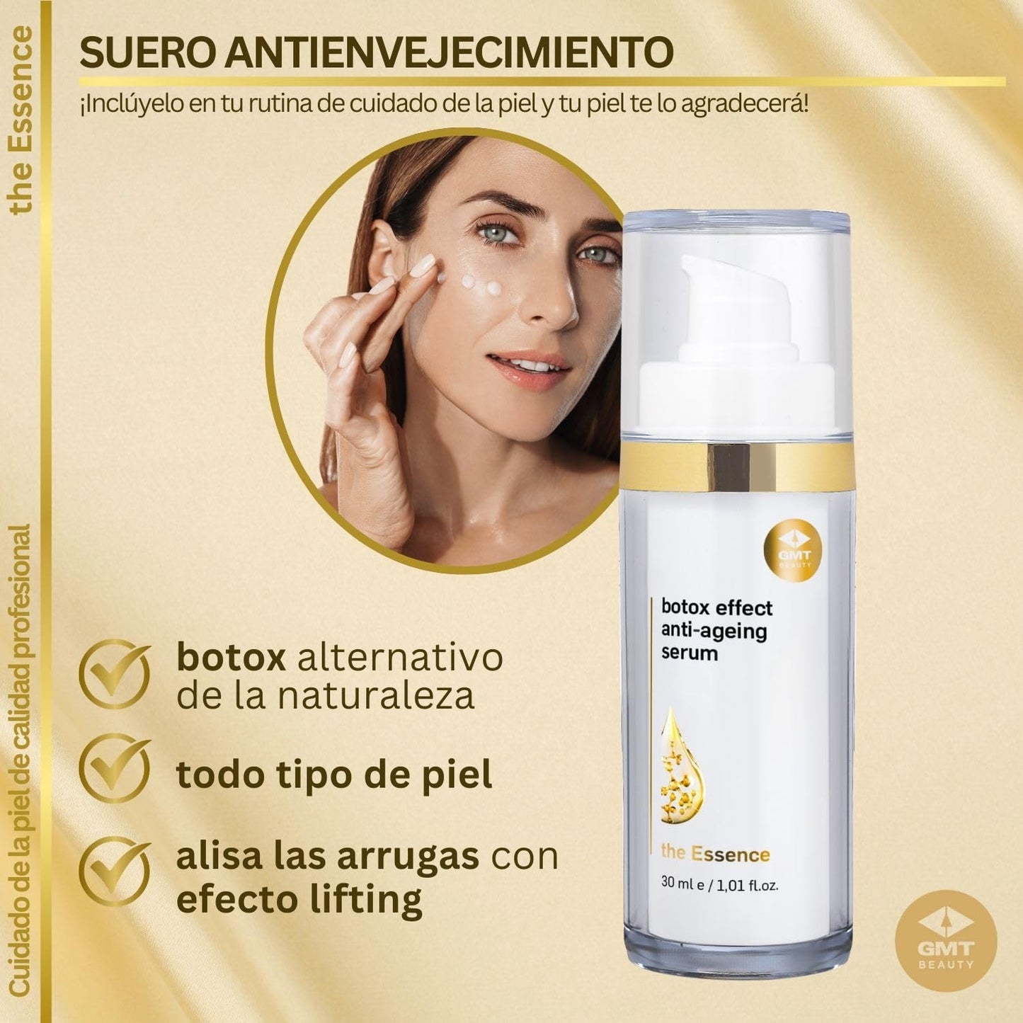 GMT Beauty Anti Aging Face Serum - Anti-Stain and Anti-Wrinkle Serum for Women and Men - Anti-Aging Facial Serum with Lifting Effect - Moisturizing Serum for All Skin Types - Anti-Aging Serum